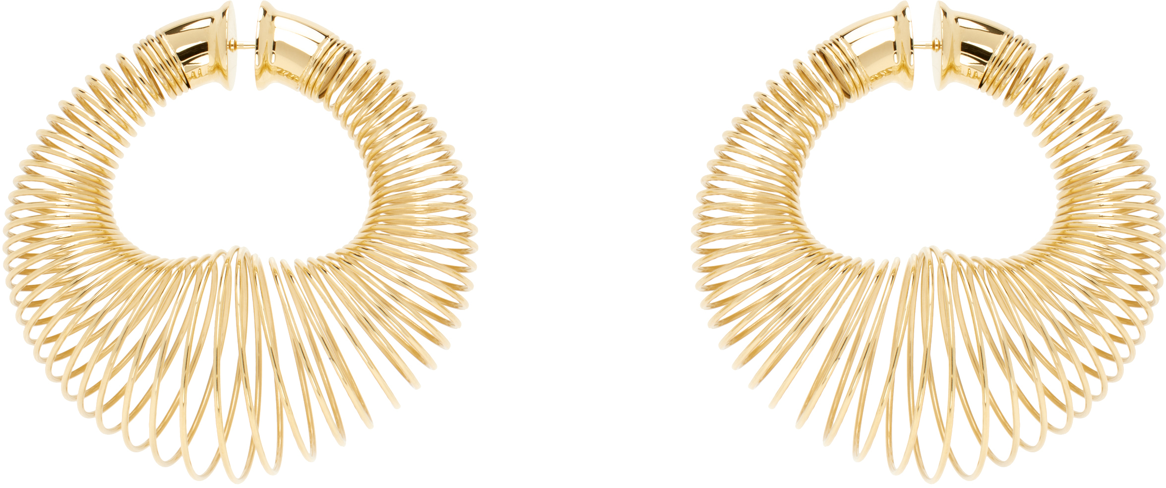 ALAÏA Gold Spiral Hoop Earrings