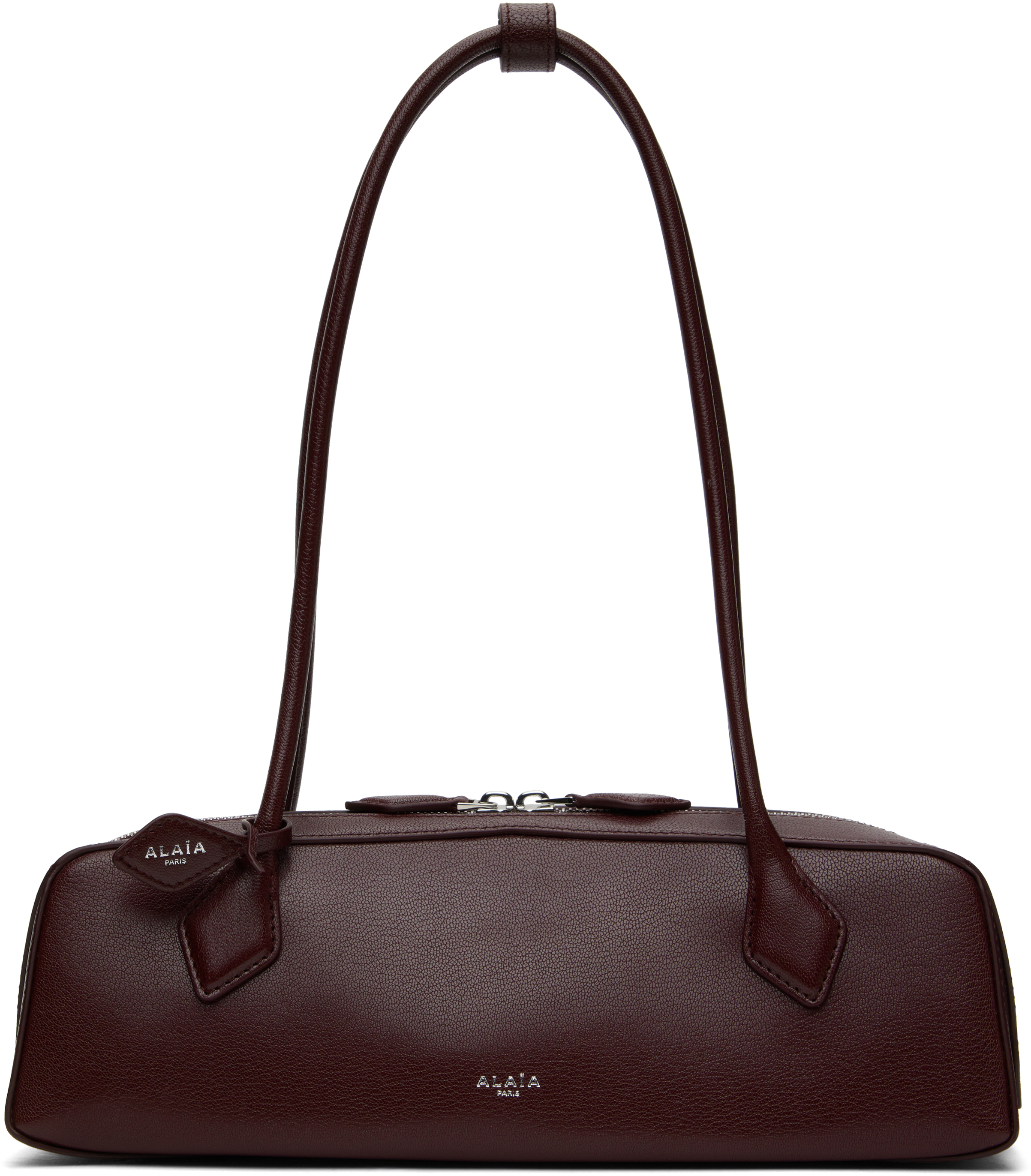 Alaïa Burgundy 'le Teckel' Medium Bag In Brown