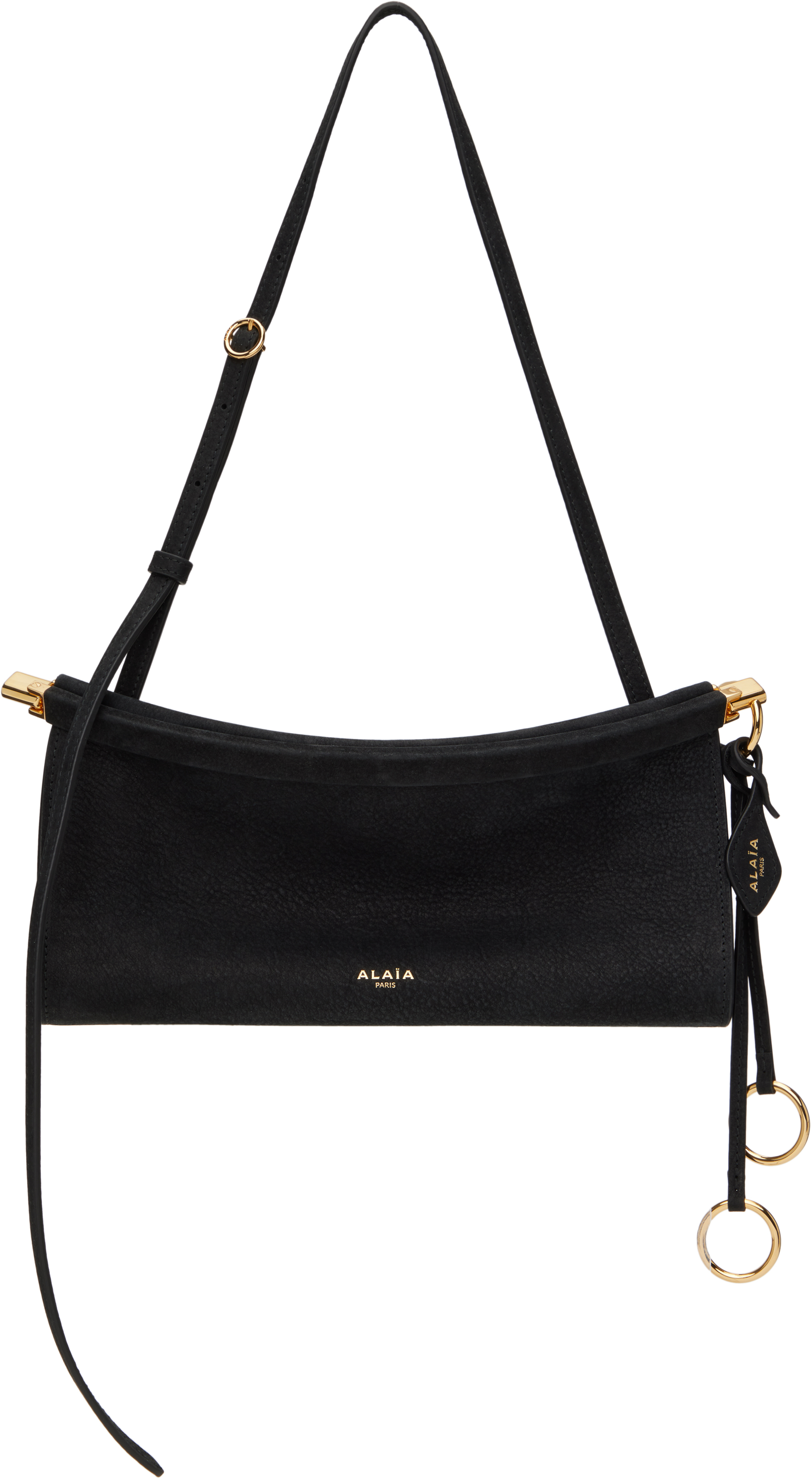 ALAÏA: Black 'Le Click' East West Small Bag | SSENSE
