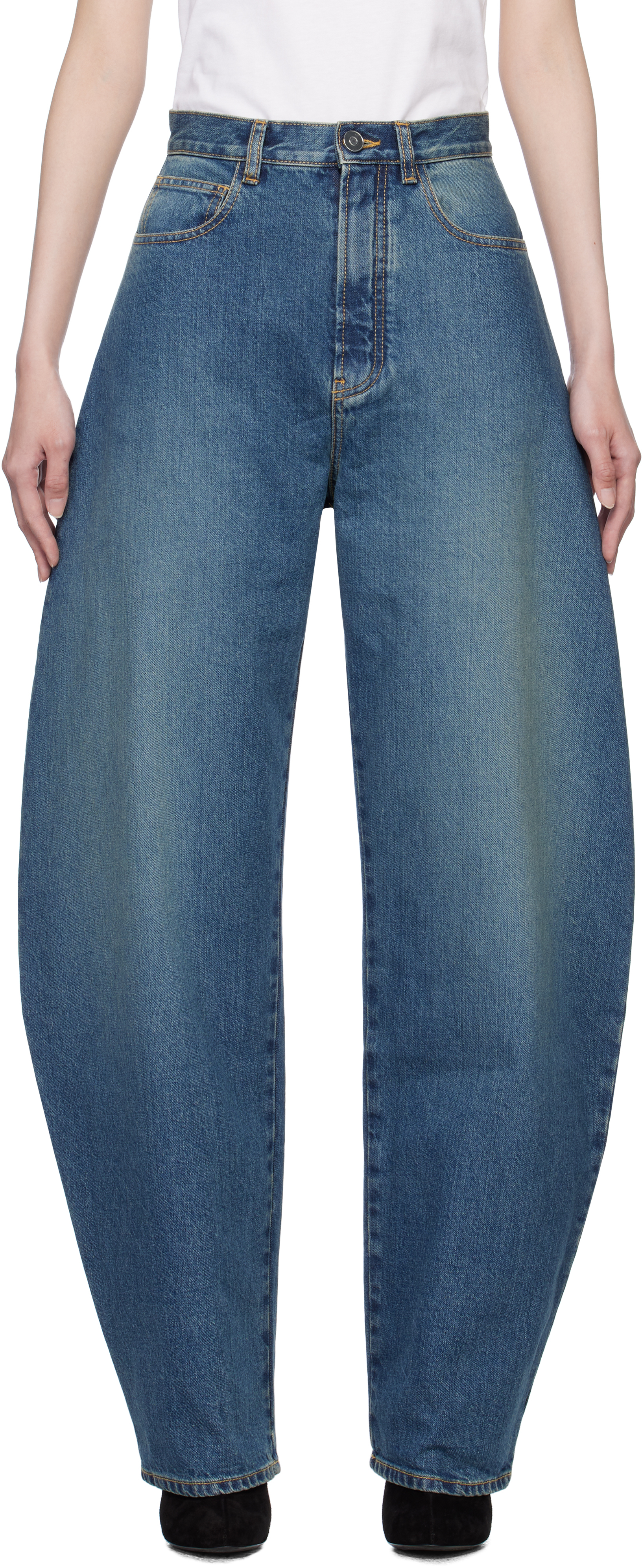 ALAÏA Blue Round Jeans