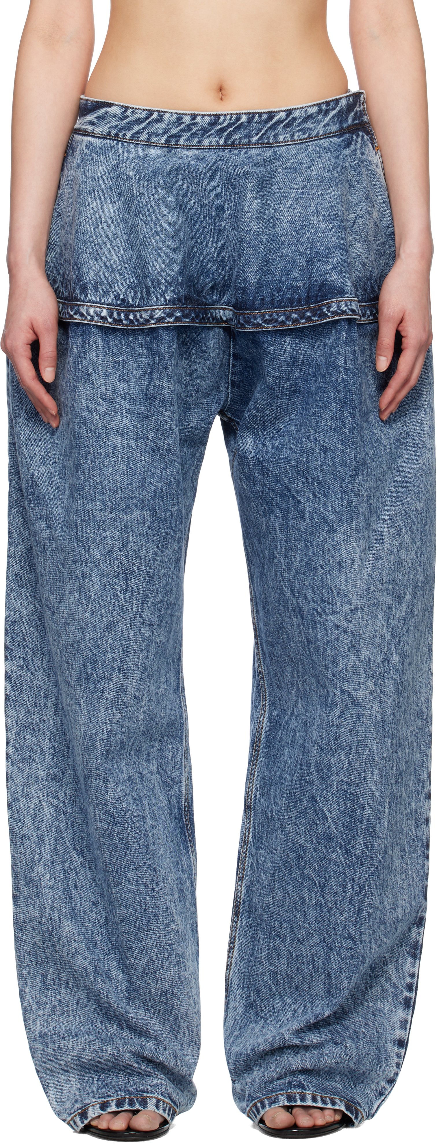 【Alaia】「ペプラム」ジーンズ Alaïa jeans for Women | SSENSE