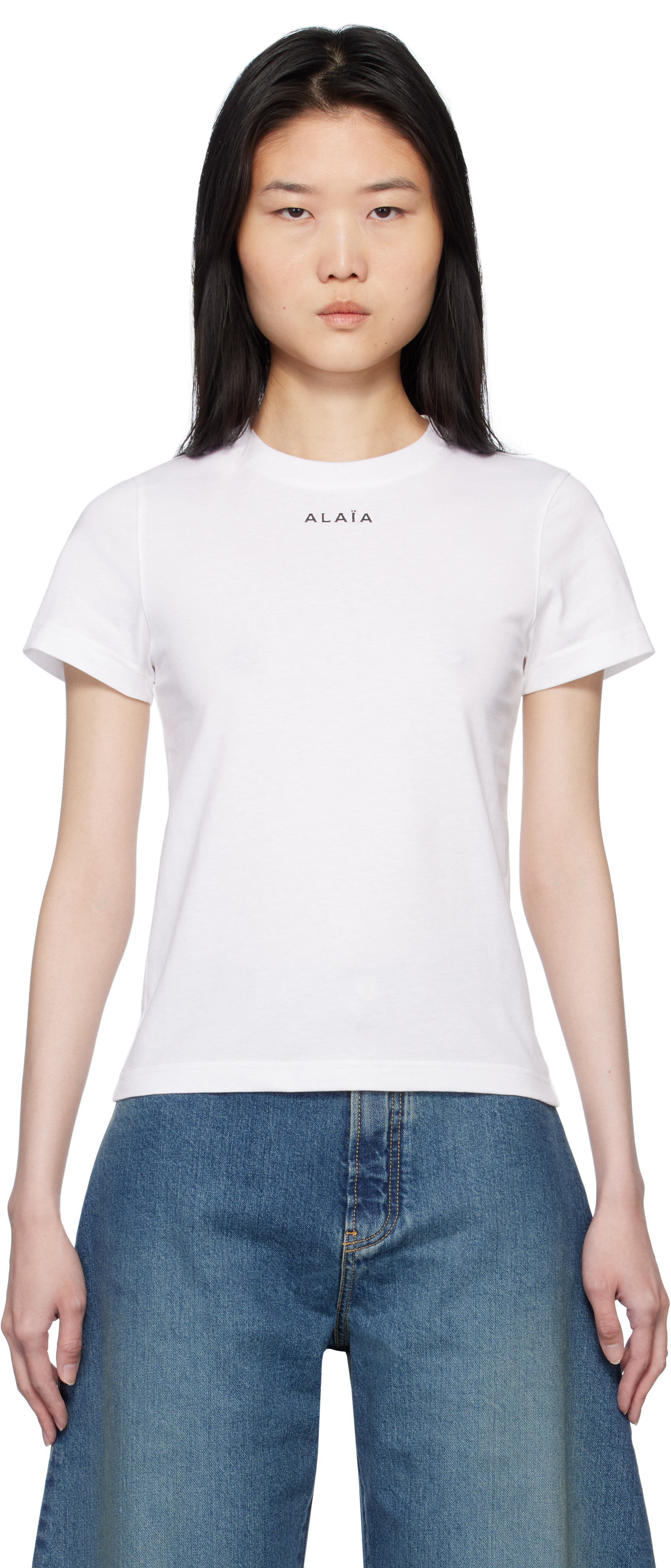 ALAÏA White Classic Cotton T-shirt