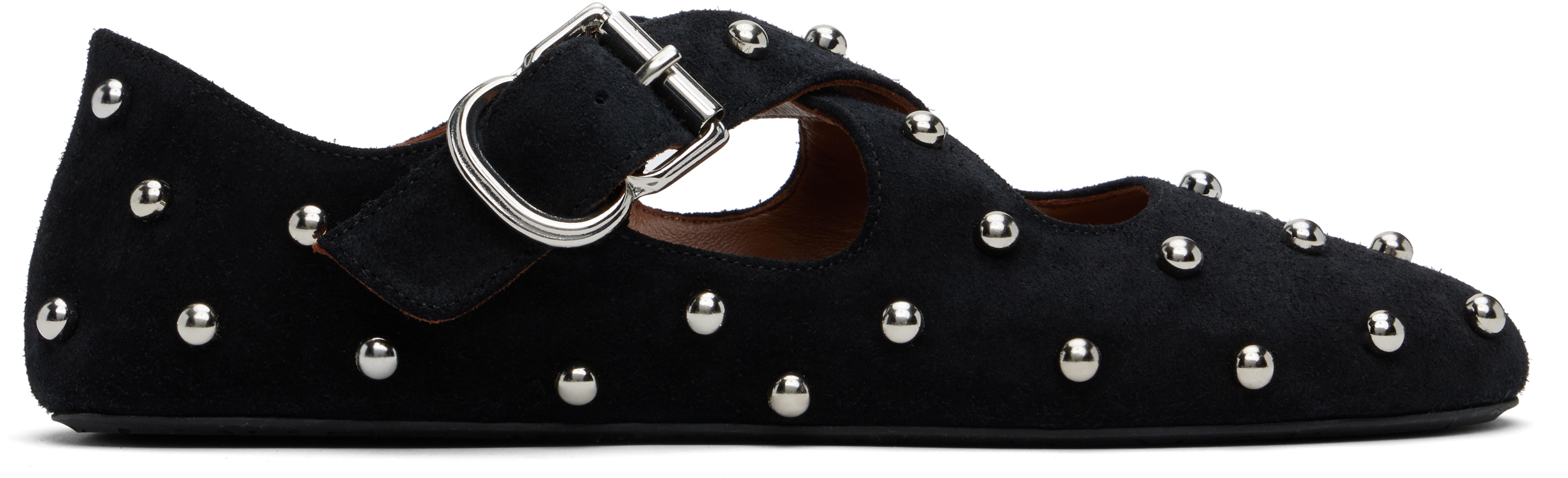 【ALAIA】ブラック クリスクロス バレエシューズ ALAÏA JEWEL スエード フラットバレエシューズ | バレリーナ