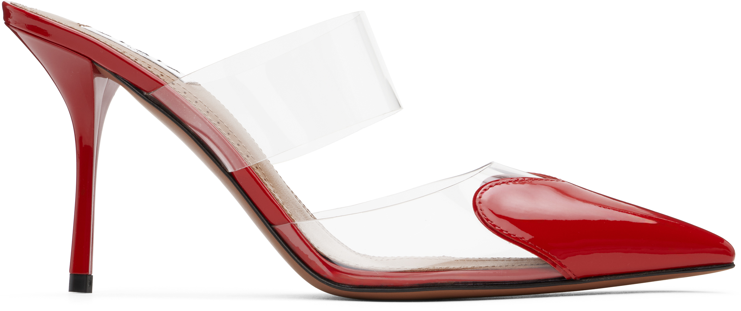 【関税込み】ALAIA レッド Le Coeur ミュール ALAÏA: レッド Le Coeur ミュール | SSENSE 日本