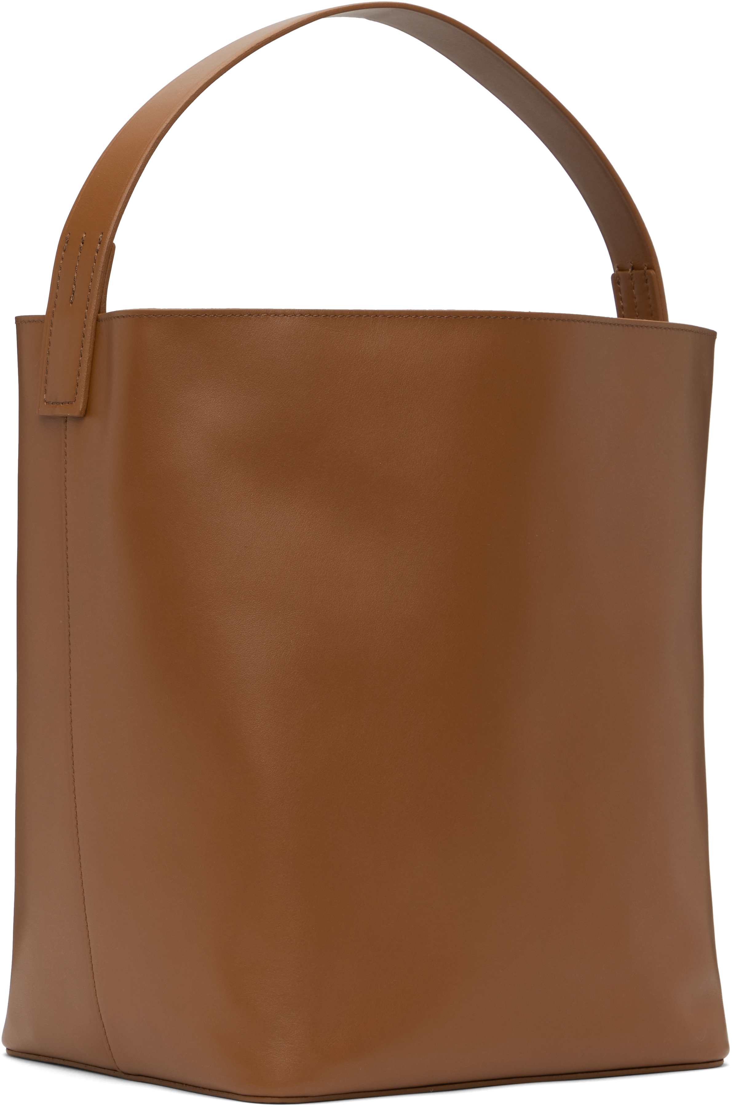Shop Auralee Brown Aeta Edition Leather Shoulder Bag
