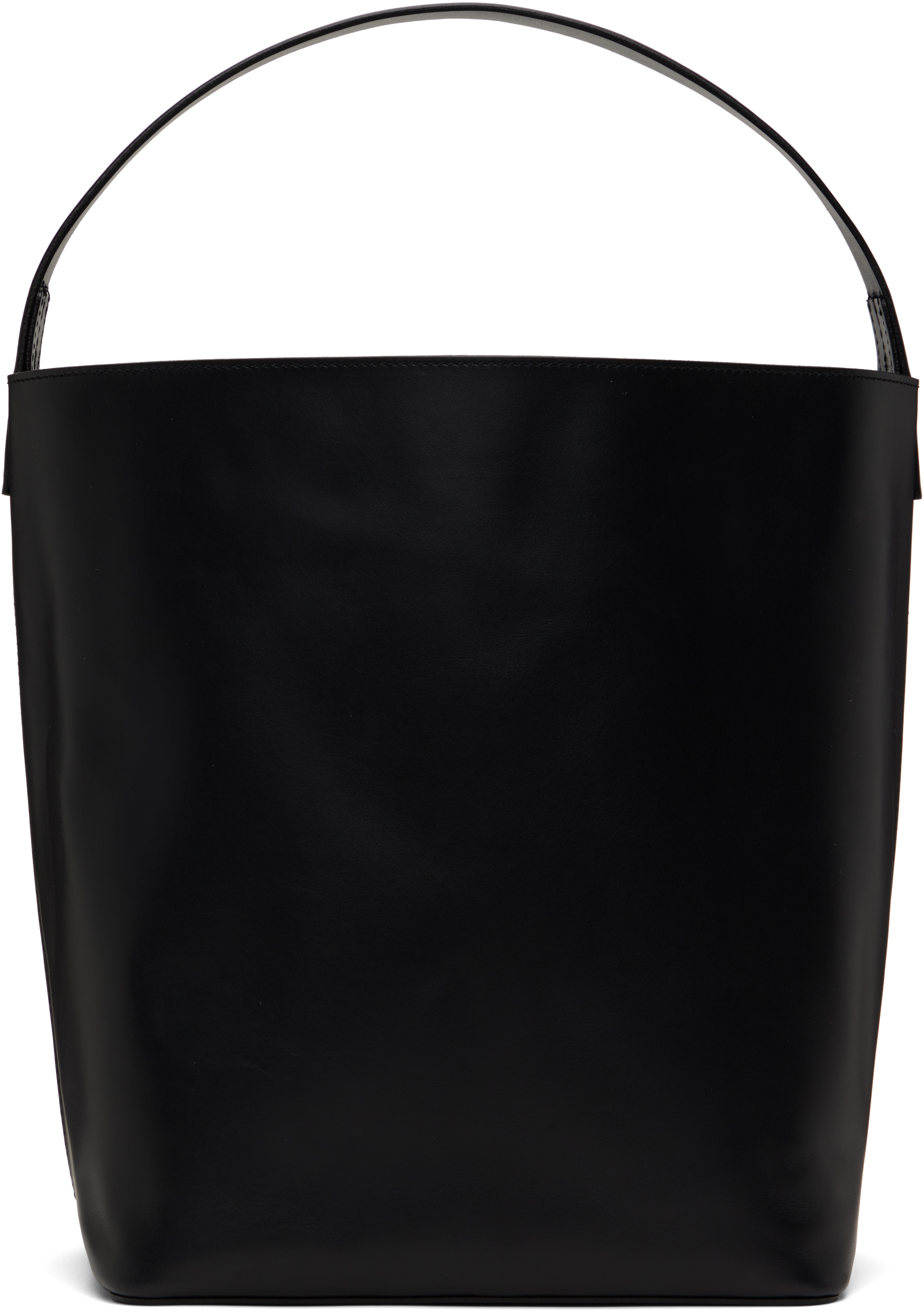 Shop Auralee Black Aeta Edition Leather Shoulder Bag
