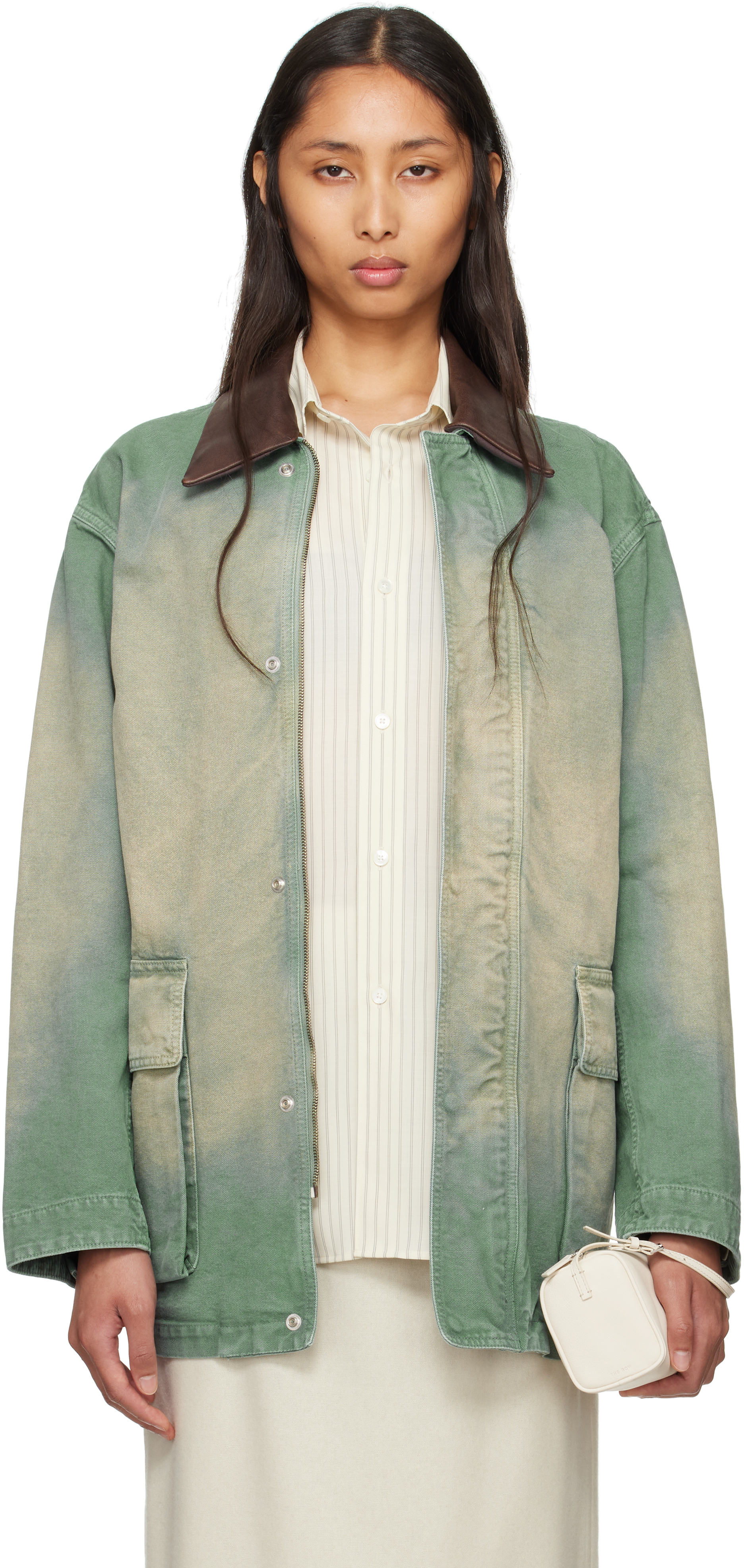 Cotton Duck Blouson in Ash Green