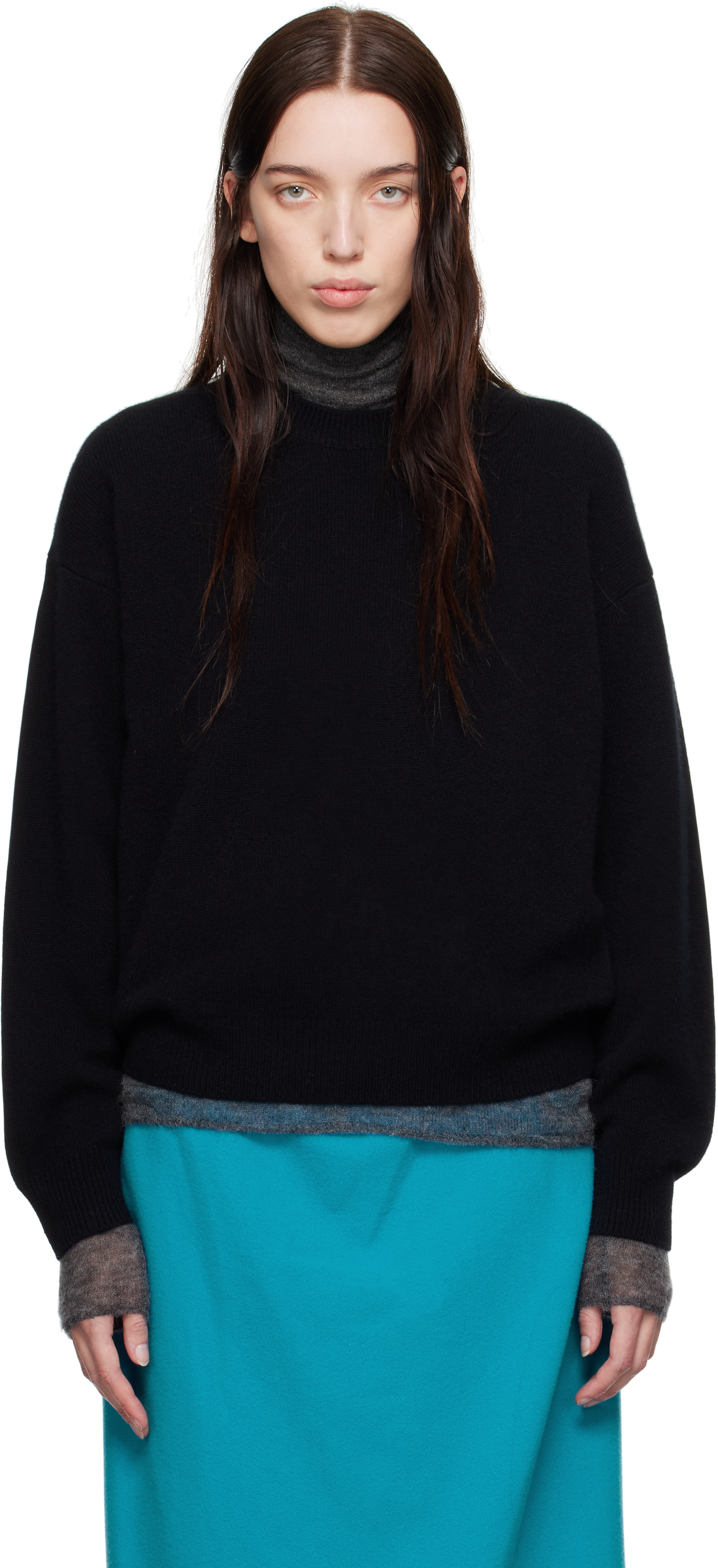 トップス AURALEE BABY CASHMERE BLACK 5 AURALEE BABY CASHMERE KNIT P/O – Chum!