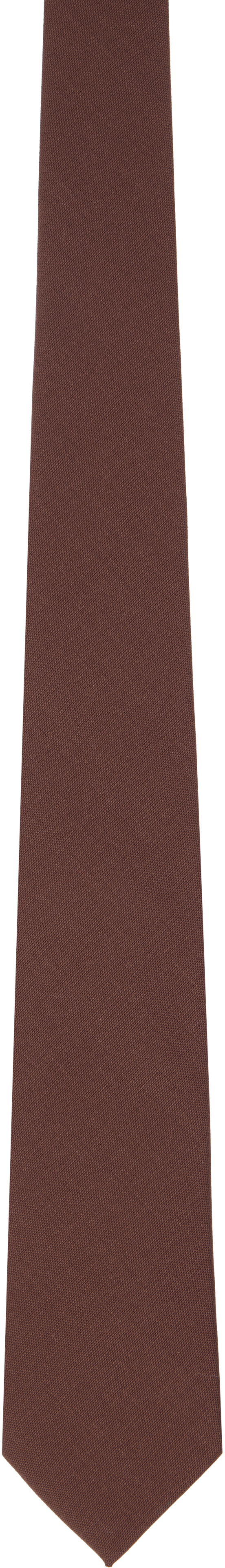 Auralee Burgundy Wool Kid Mohair Hop Sack Tie In Burgundy