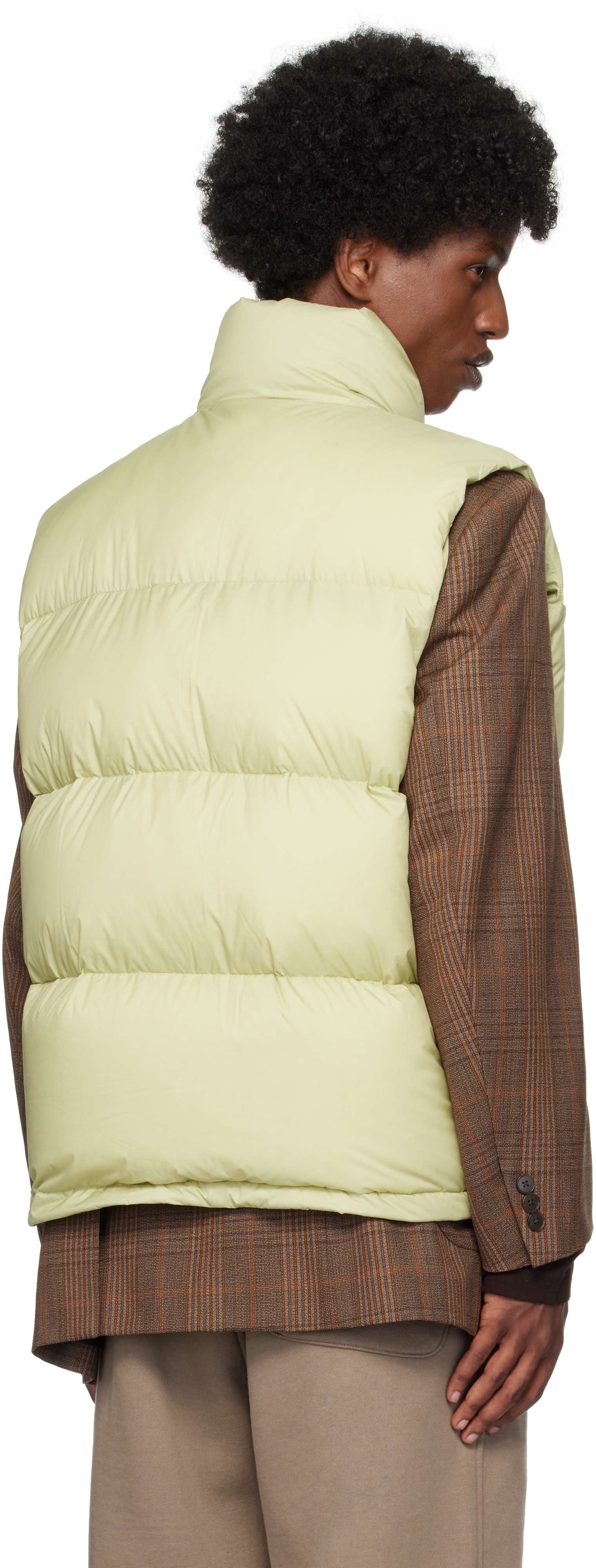 Auralee Khaki Super Light Nylon Ripstop Down Vest In Light Khaki