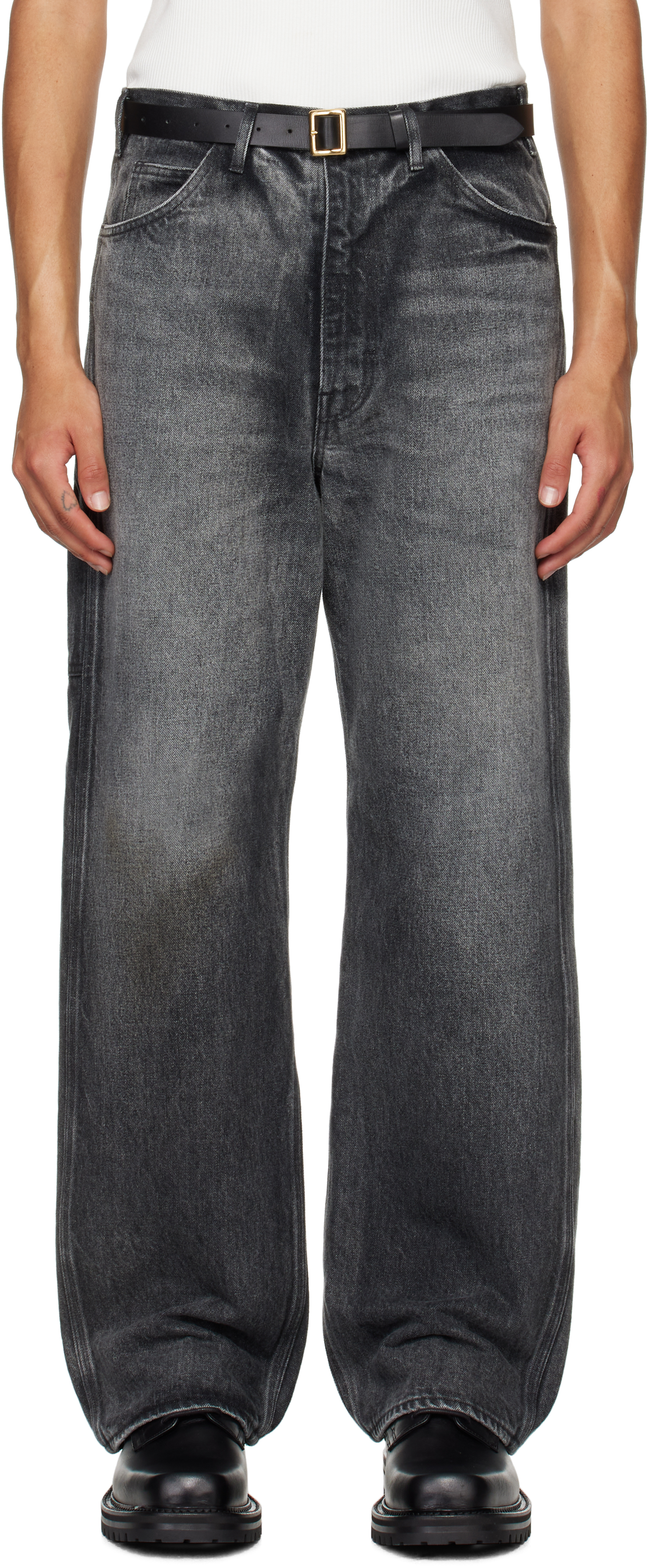 Blue Selvedge Faded Heavy Painter Jeans