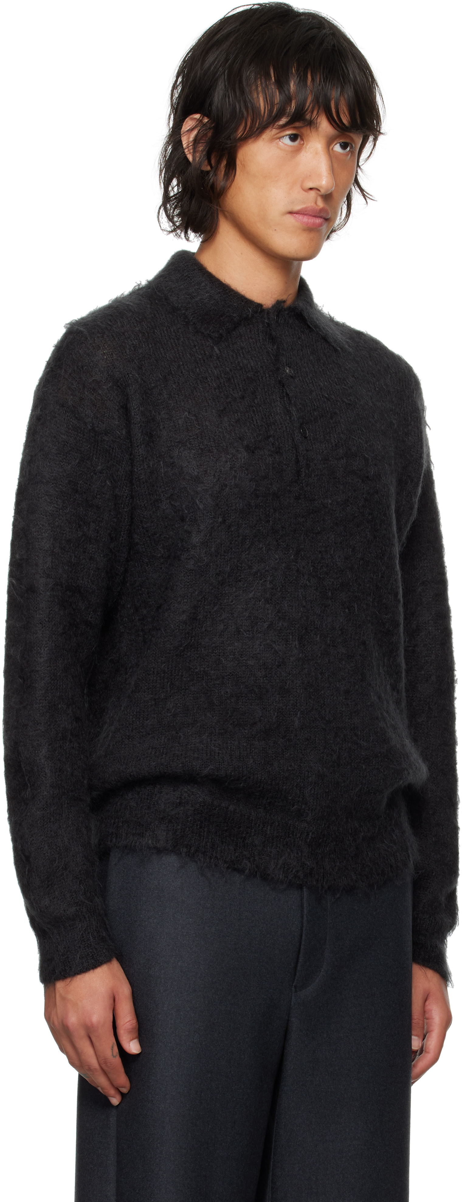 Auralee Dark Jumper In Ink Black