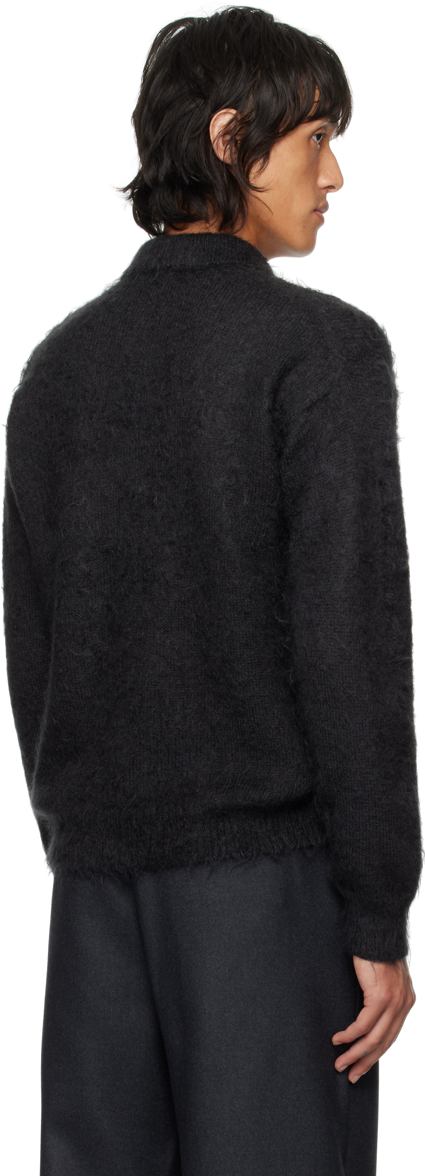 Auralee Dark Jumper In Ink Black