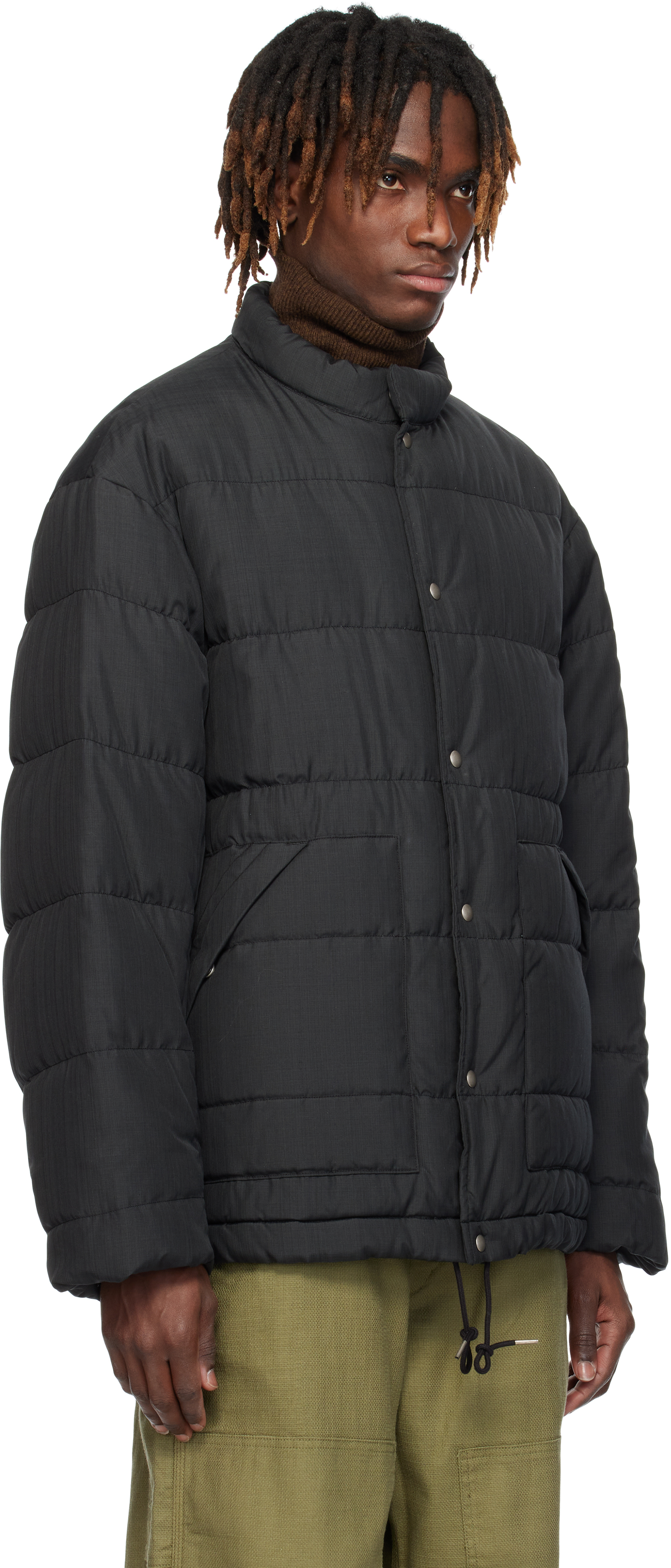 VISVIM BLACK ELIAS INSULATOR DOWN JACKET