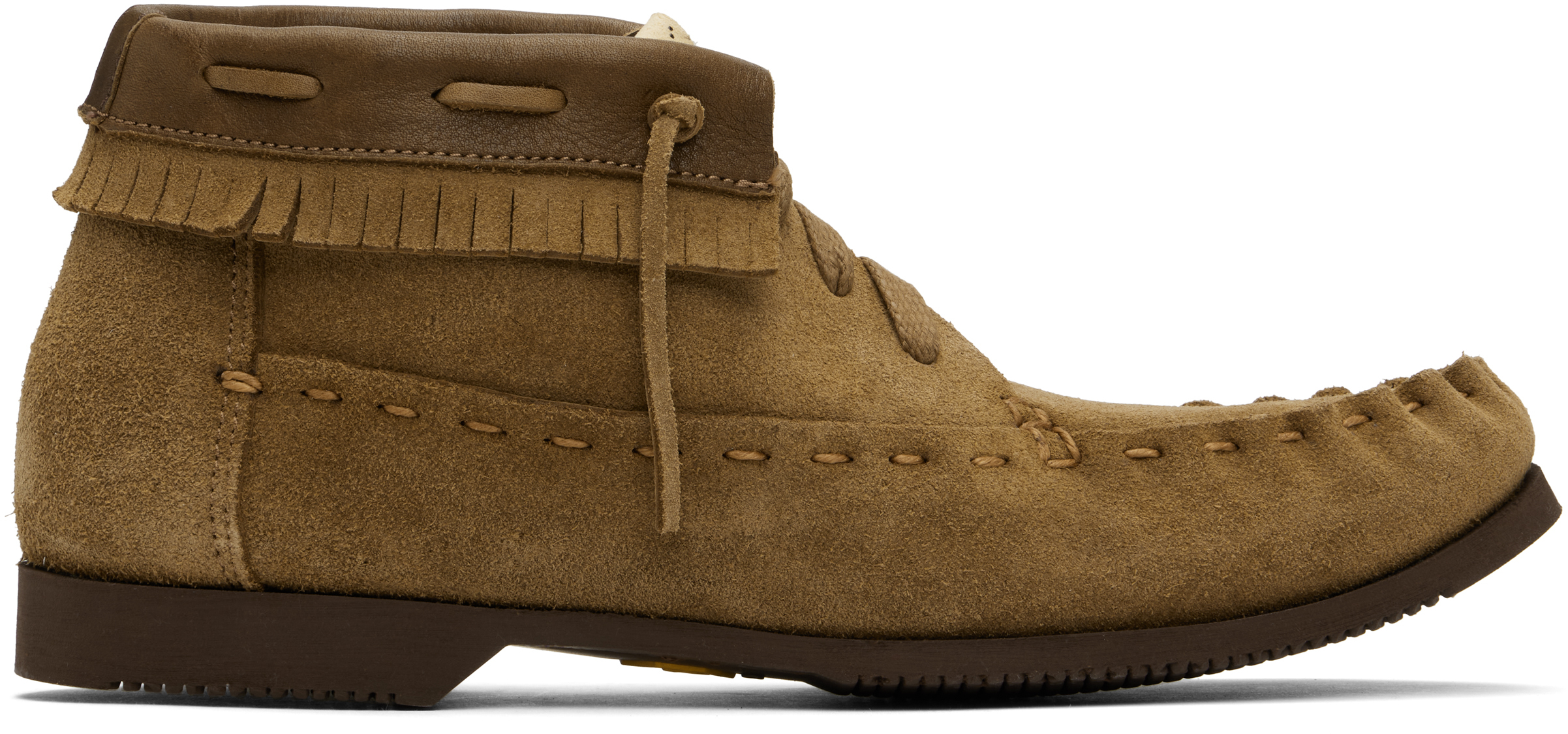 Beige Nakoda Mid-Folk Boots