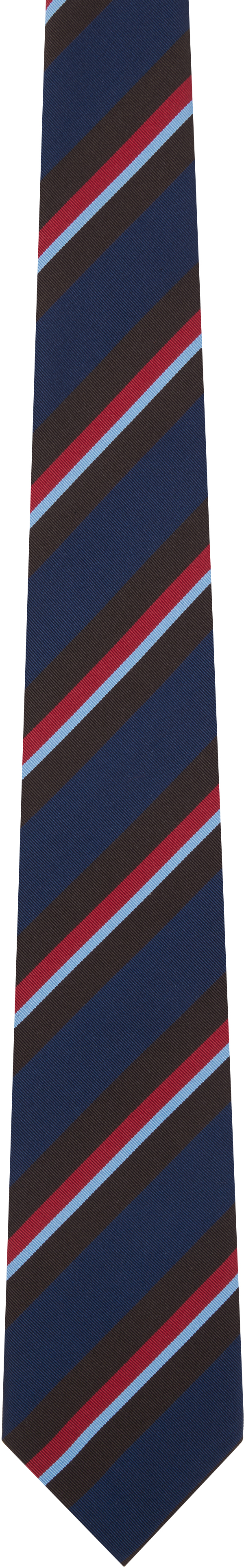 Navy & Red Striped Tie