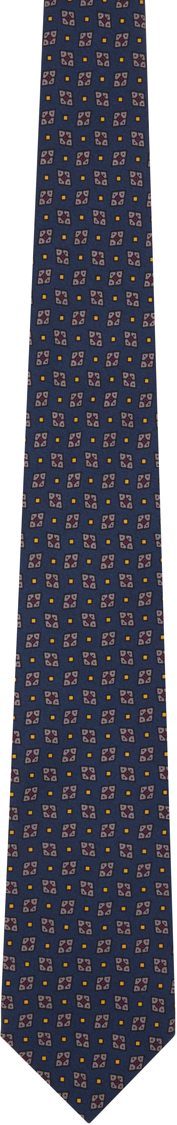 Navy Graphic Pattern Tie