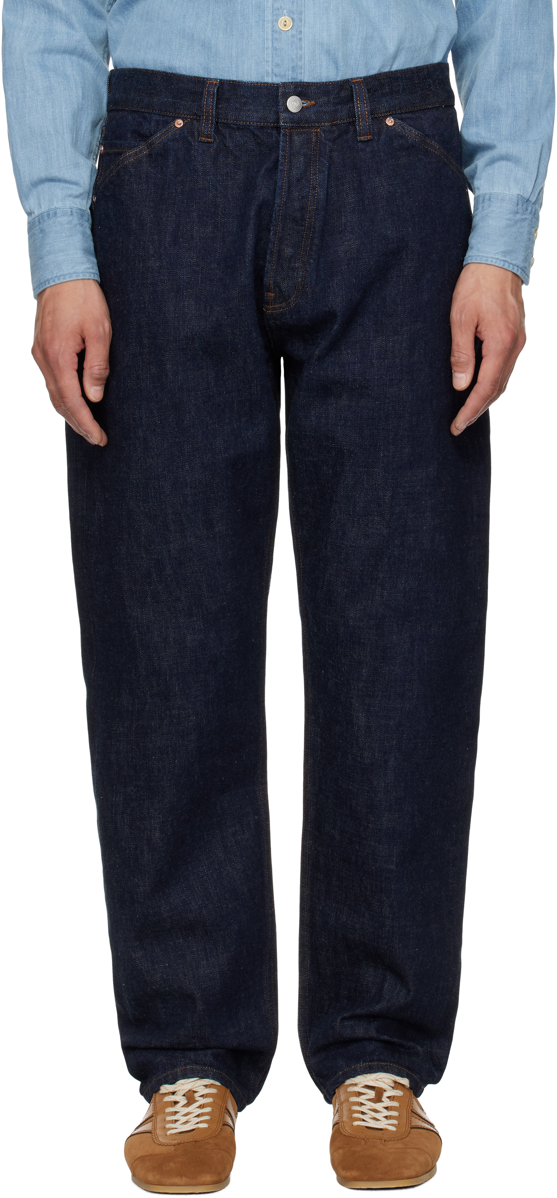 Indigo Stone Wash 14.2oz Japanese Selvedge Jeans by Drake's