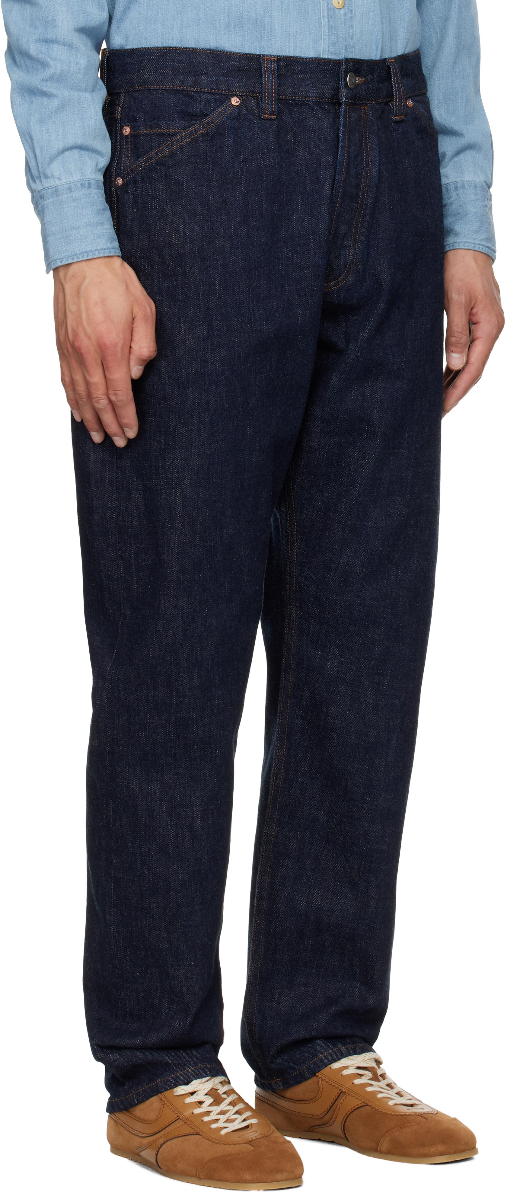 DRAKE'S INDIGO STONE WASH 14.2OZ JAPANESE SELVEDGE JEANS