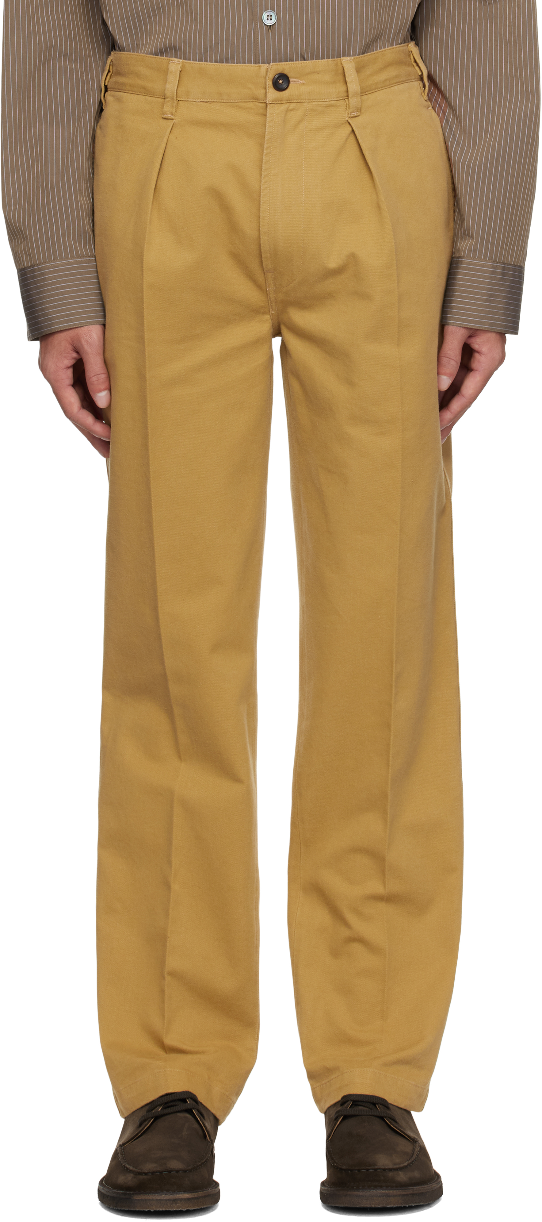 Tan Vintage Wash Cotton Games Trousers