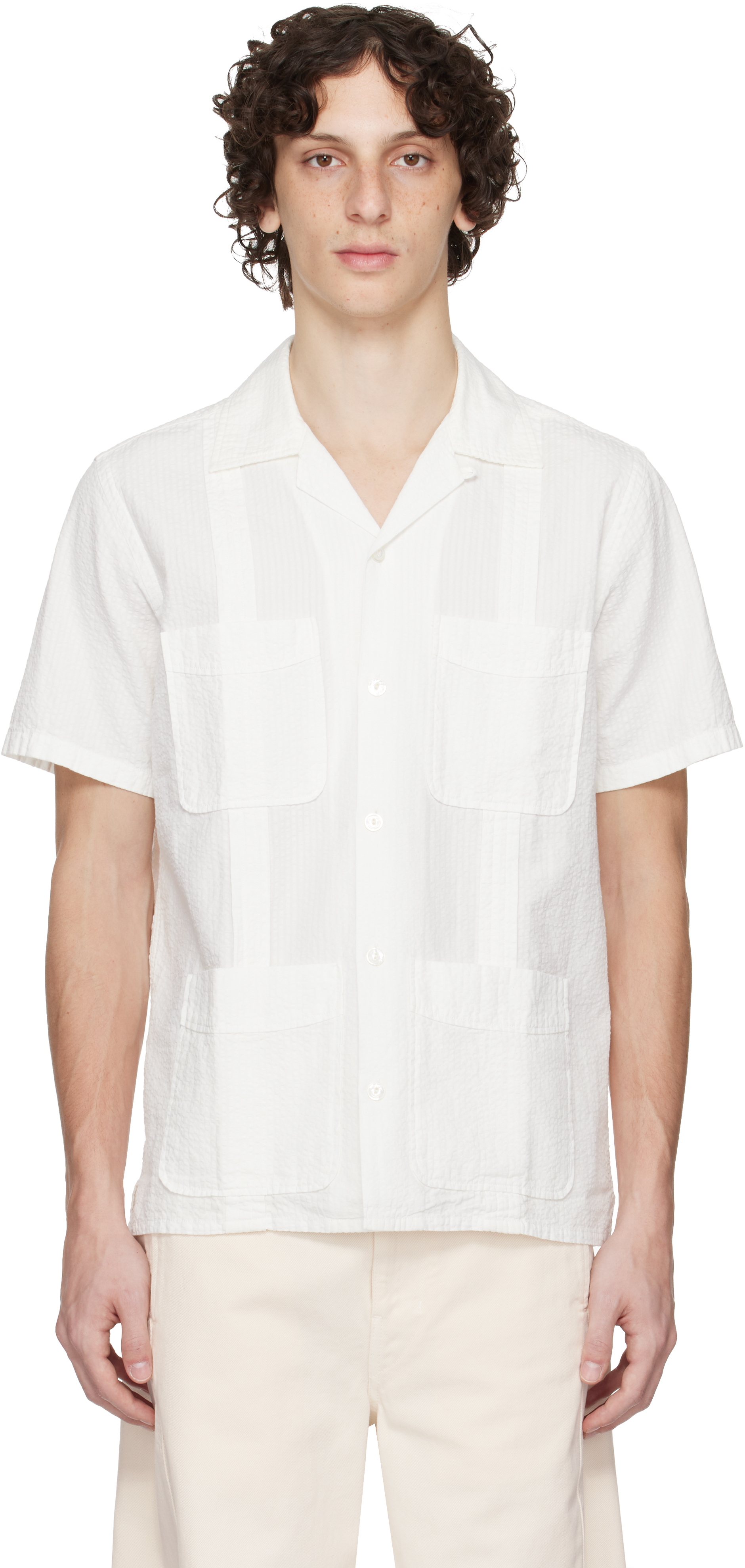 White Seersucker Shirt