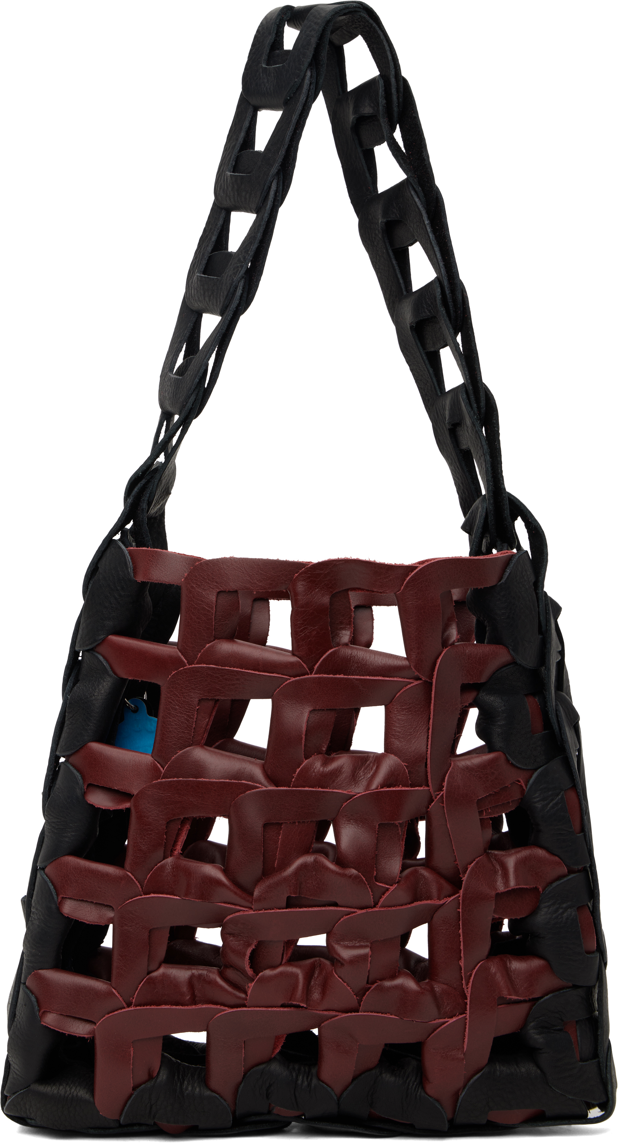 SC103 BLACK & BURGUNDY LINKS BAG 