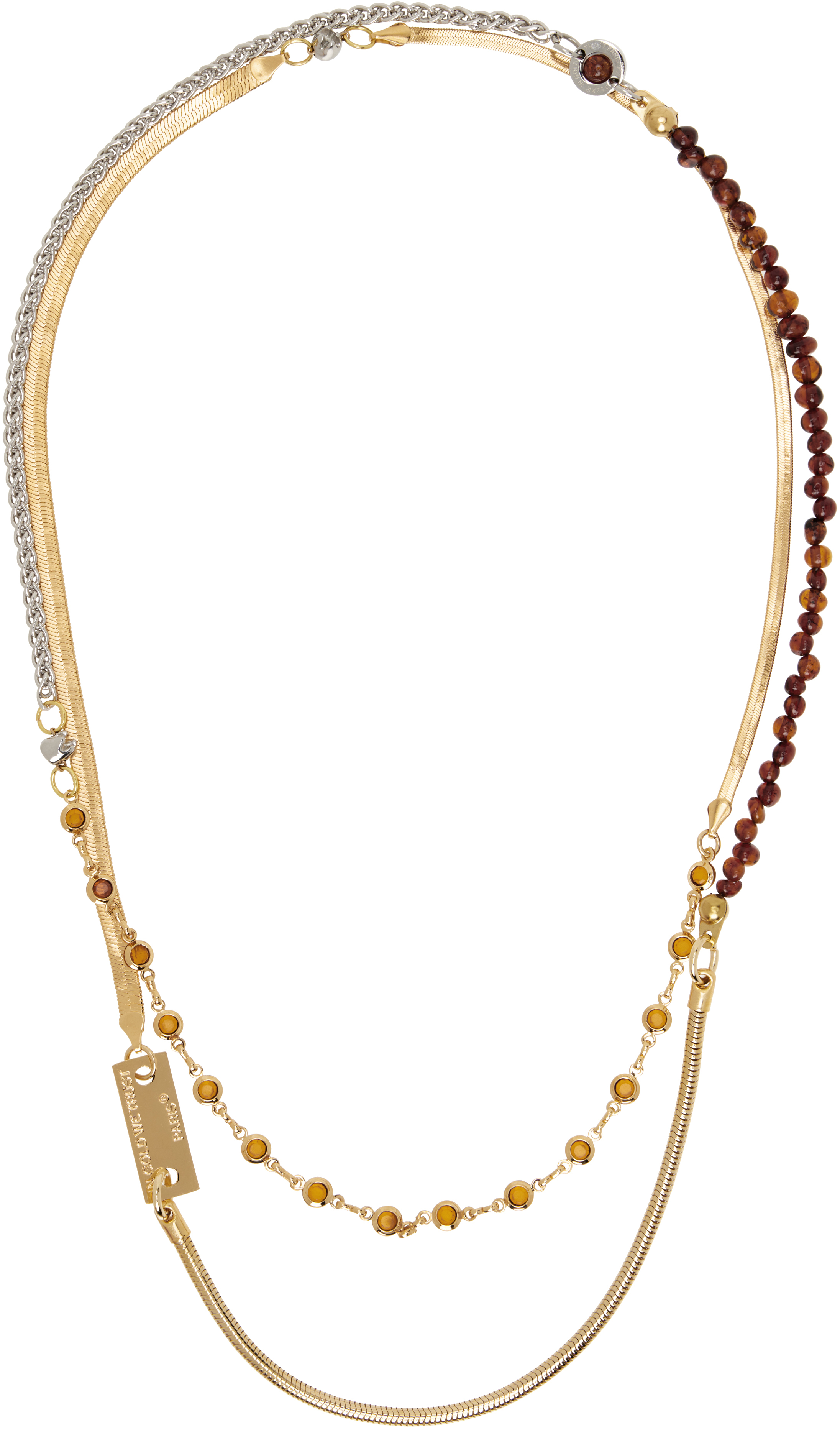 In Gold We Trust Paris Gold & Silver Multiraw Necklace