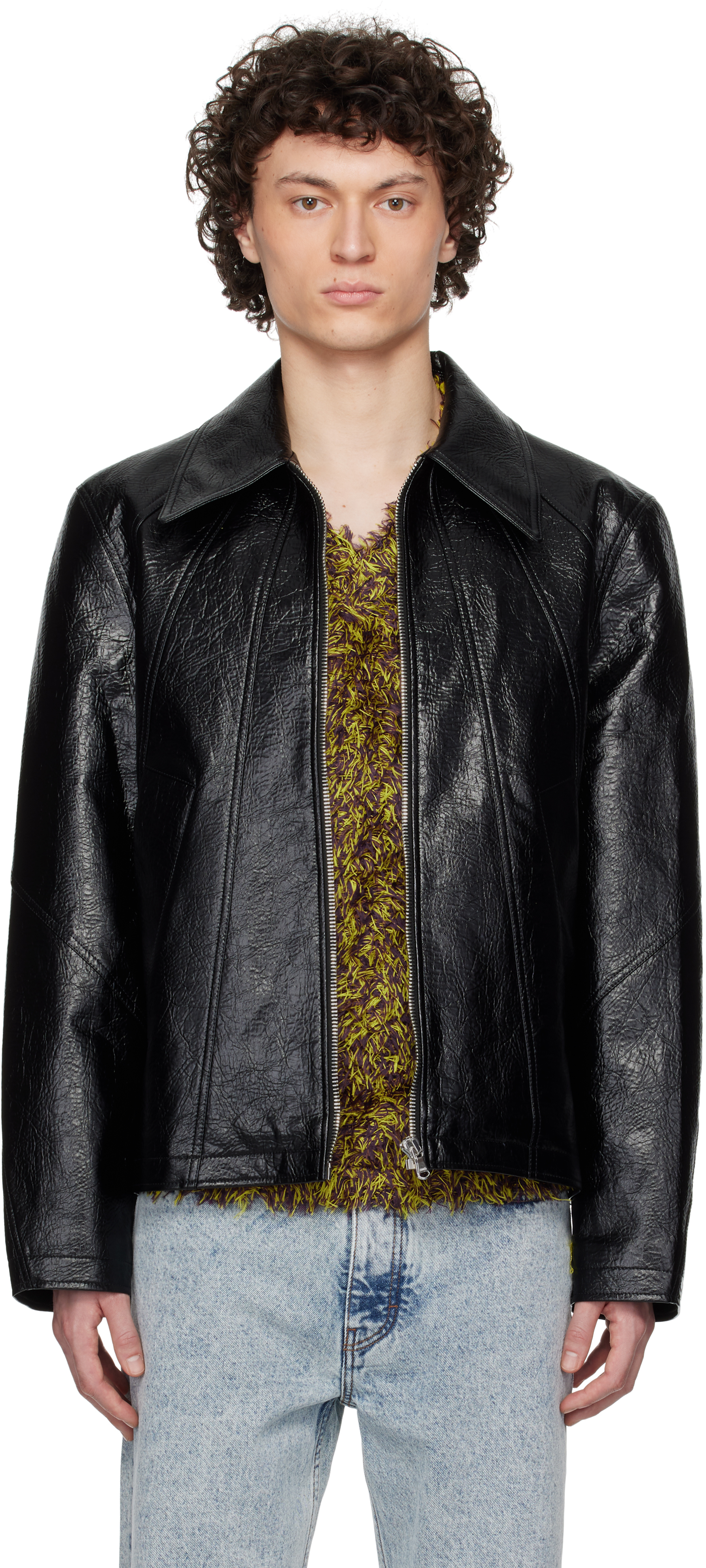Séfr: Black Duke Faux-Leather Jacket | SSENSE