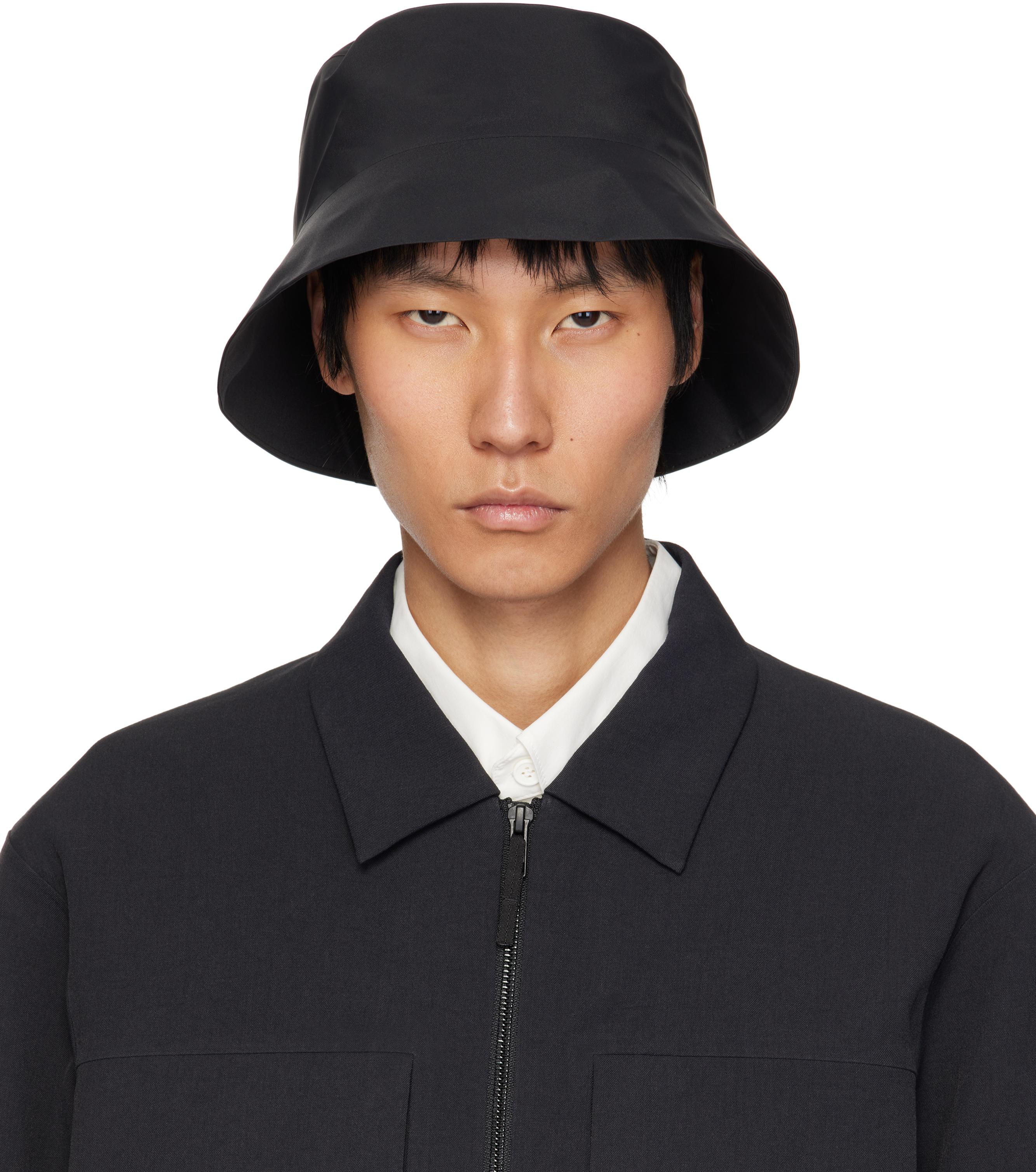 Veilance Black Waterproof Bucket Hat In Black