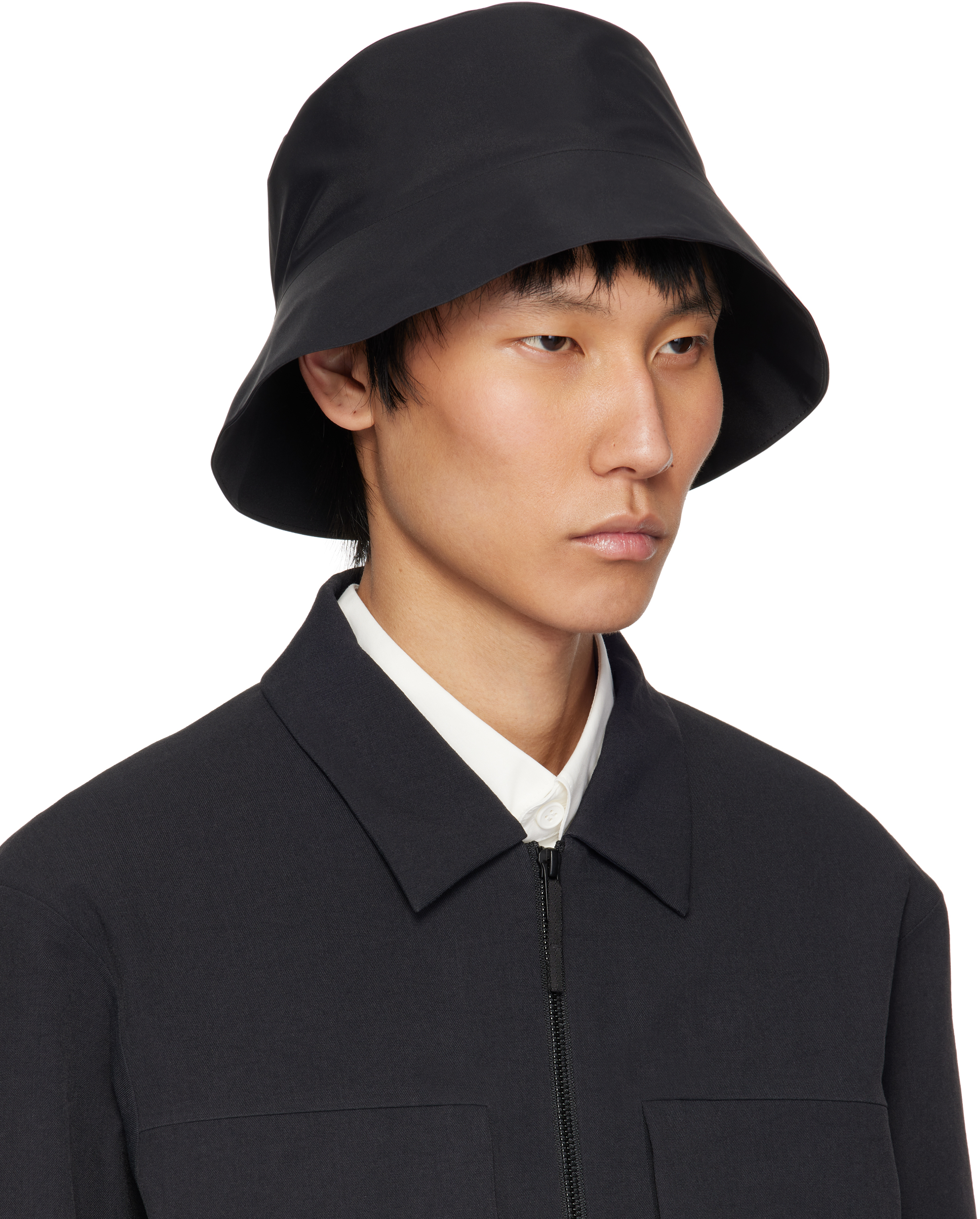 Veilance Black Waterproof Bucket Hat In Black