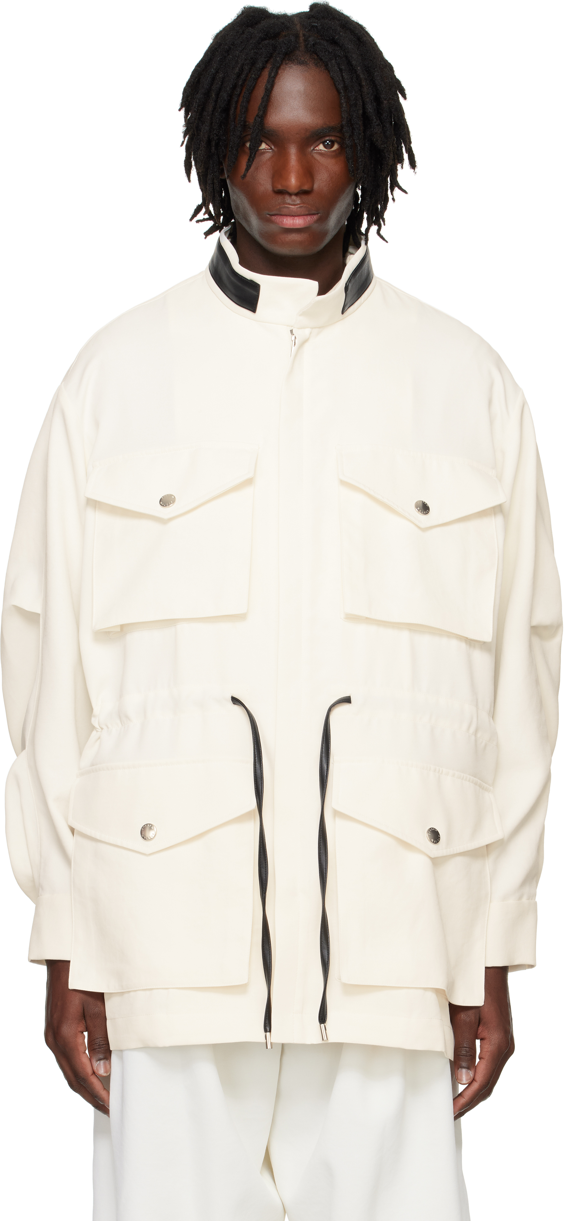 ジャケット・アウター IIROT Double-weight cloth JK_Off White Off-White Bicolor 4 Pocket Jacket by System on Sale
