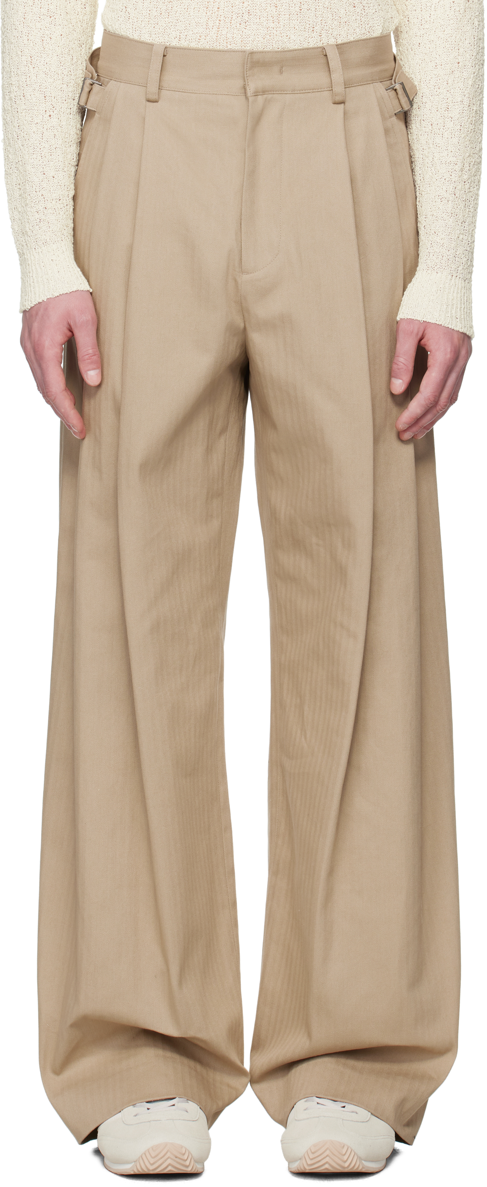 Herringbone Wide Leg Trouser | Greylin Collection | Greylin