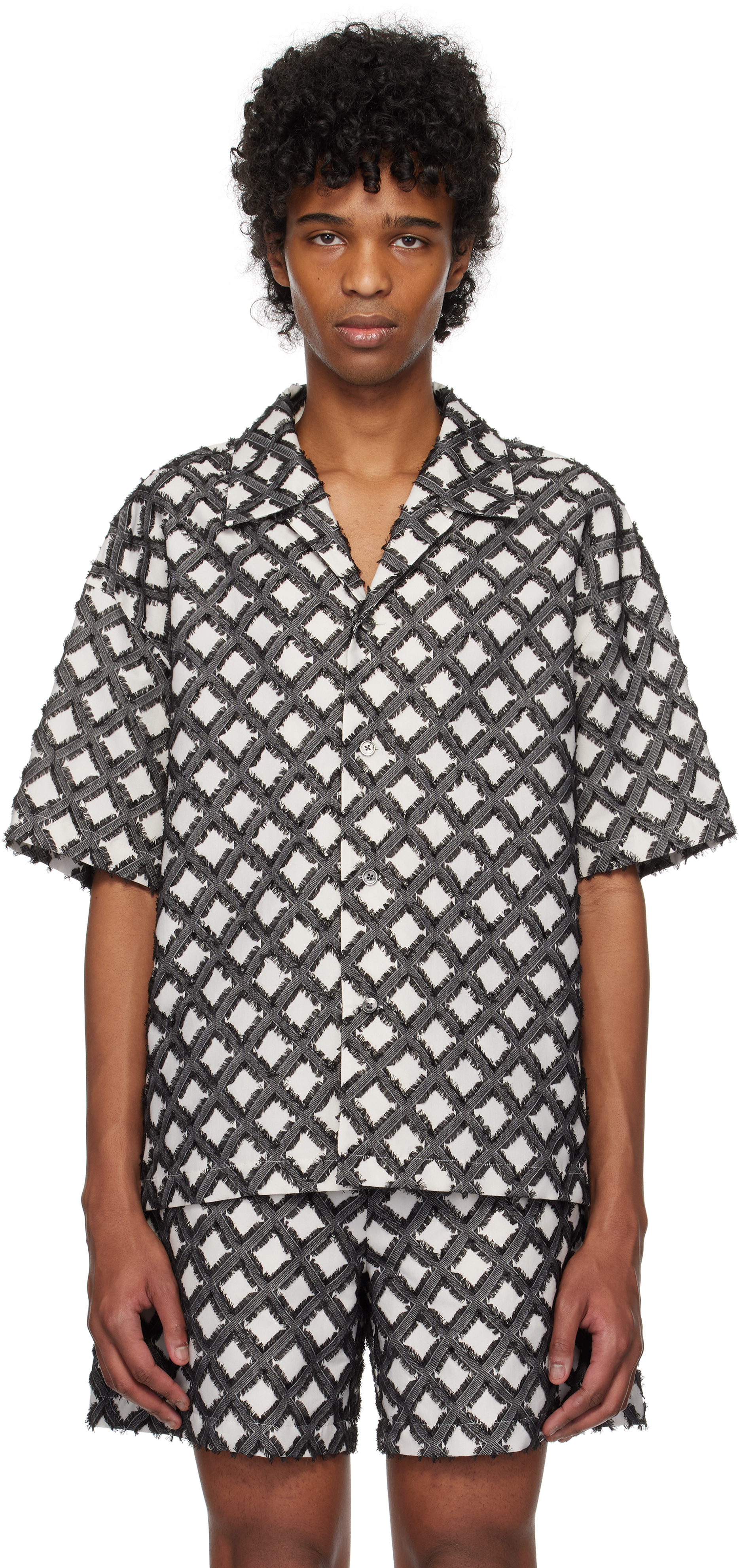 Black Argyle Jacquard Shirt