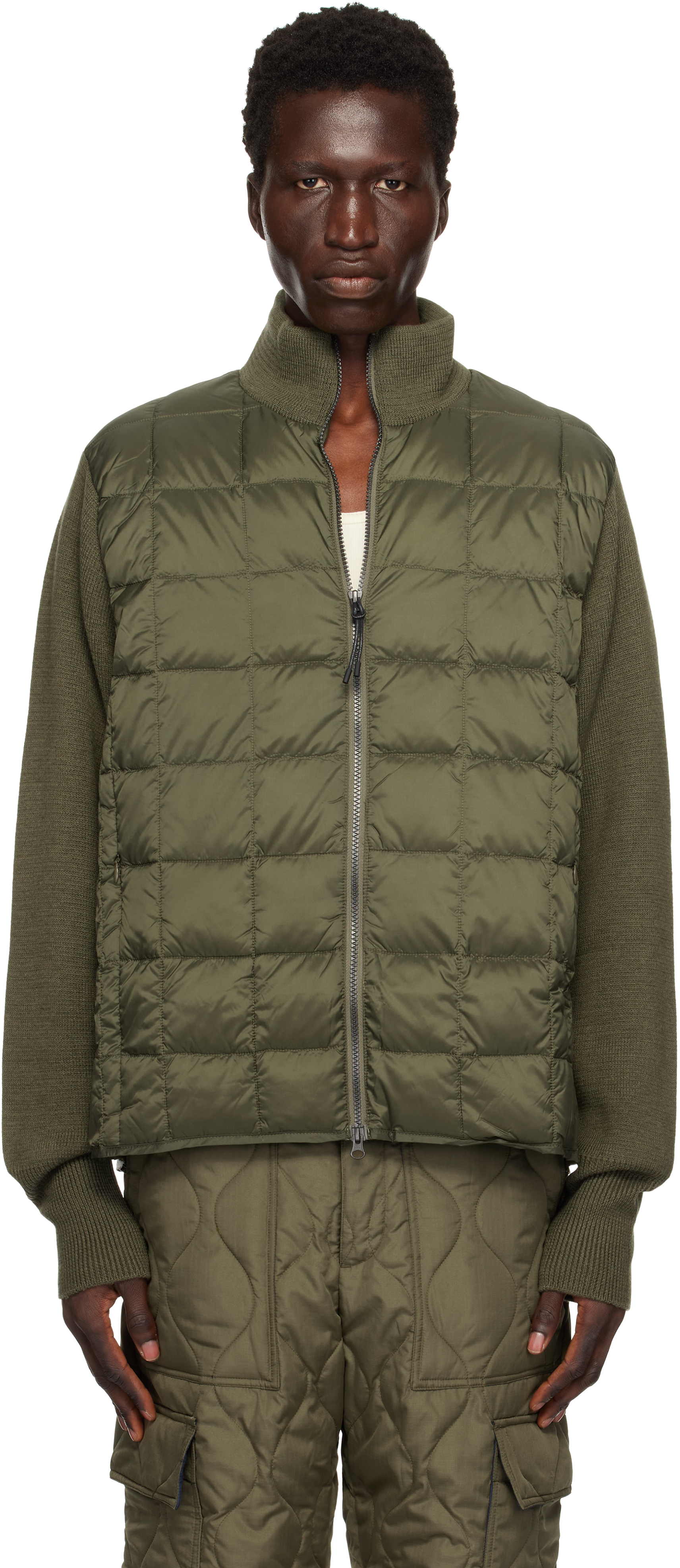 カーキ ジッパー付きジャケット ZARA カーキ ジャケット - メルカリ