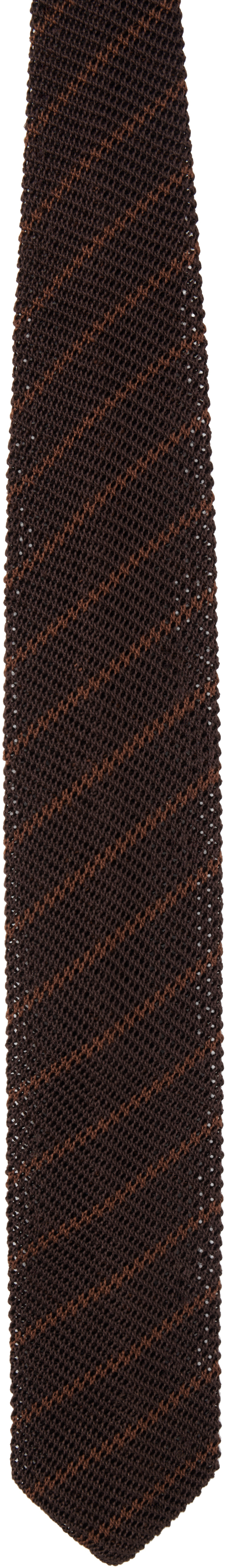 Brown Formal Stripe Tie