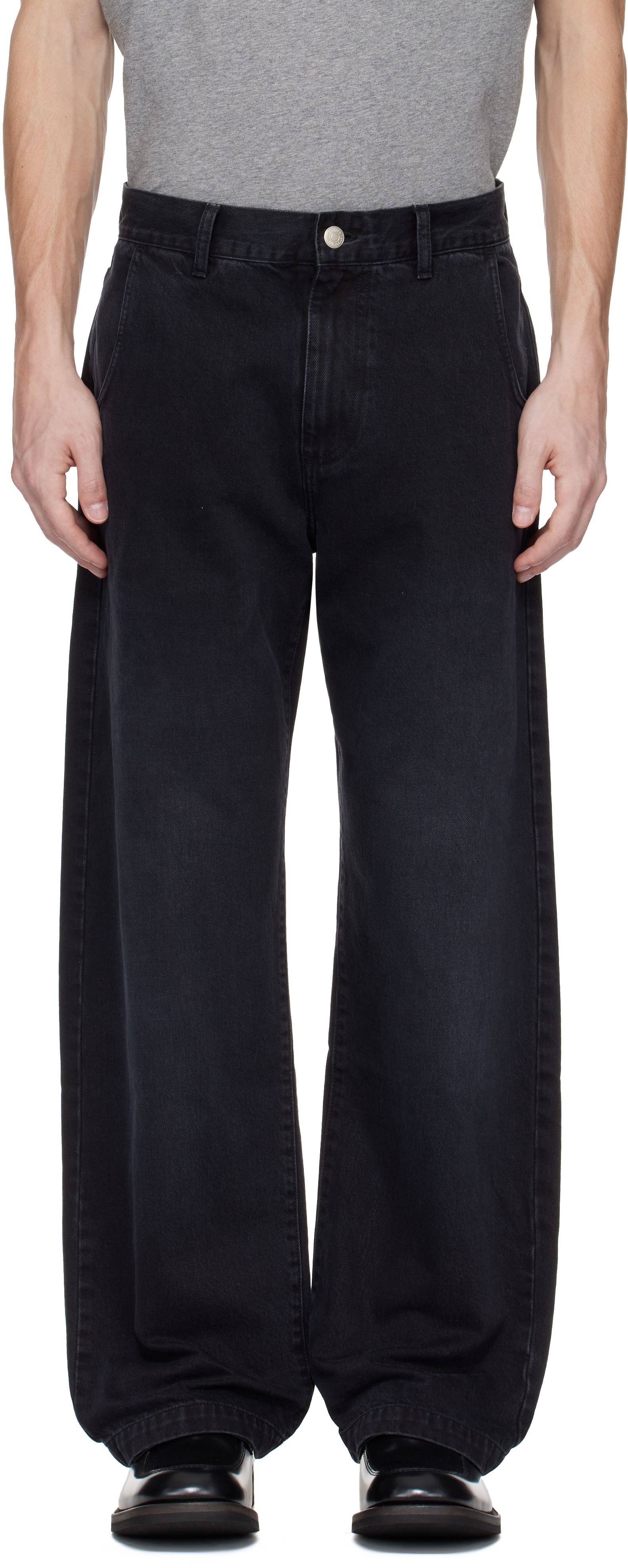 Black Straight Cut Jeans