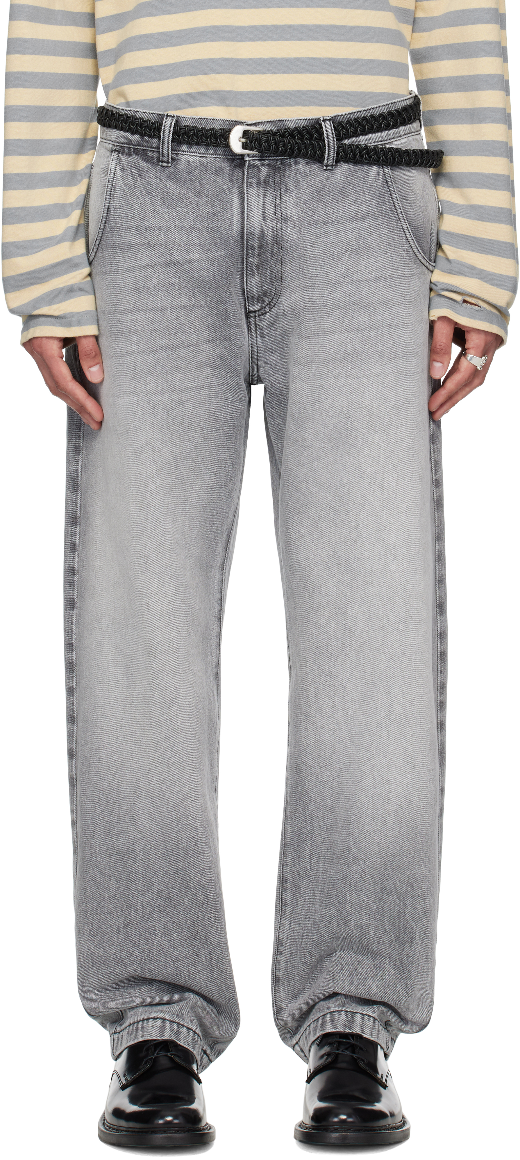 Gray Regular Jeans