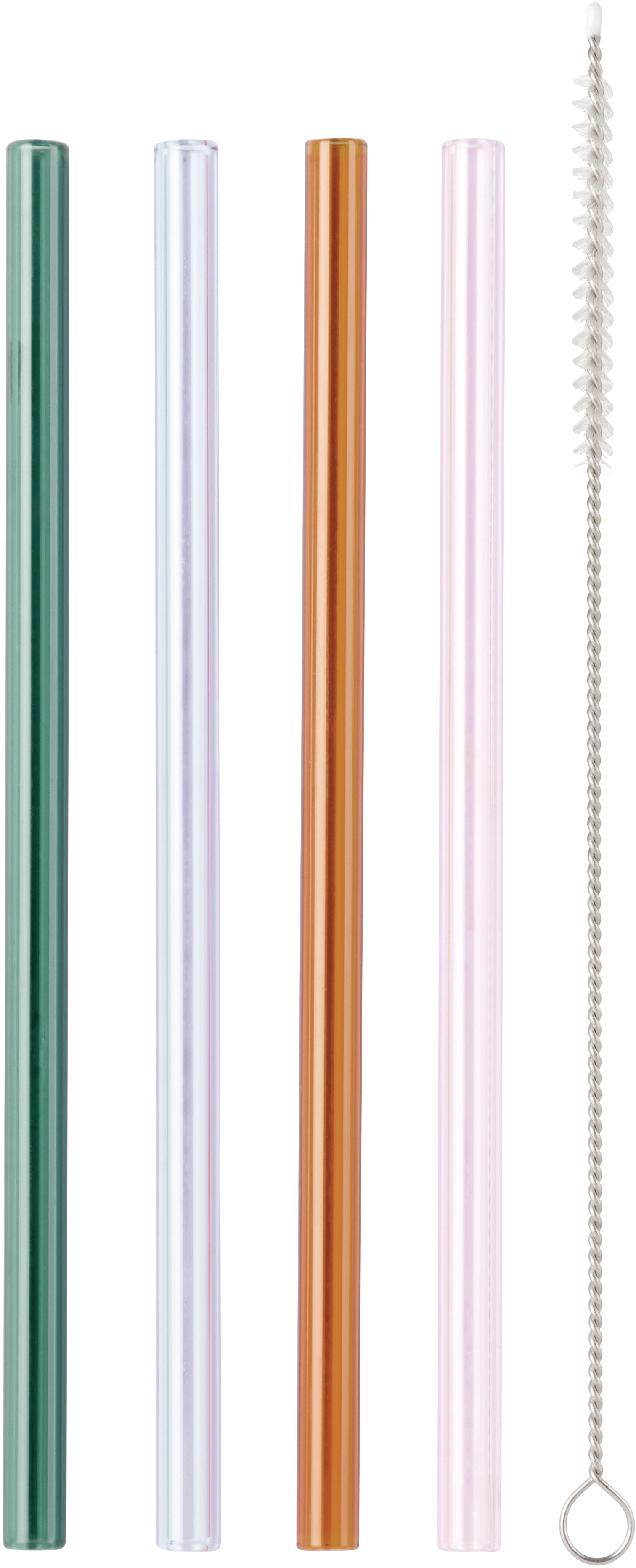 Fazeek Multicolor Limited Edition Transparent Straws, 4 Pcs In Jewel