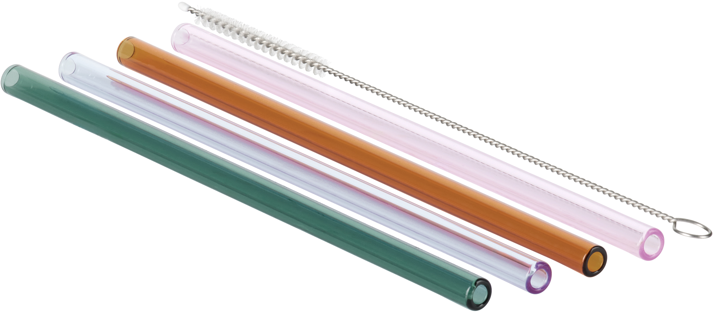 Fazeek Multicolor Limited Edition Transparent Straws, 4 Pcs In Jewel
