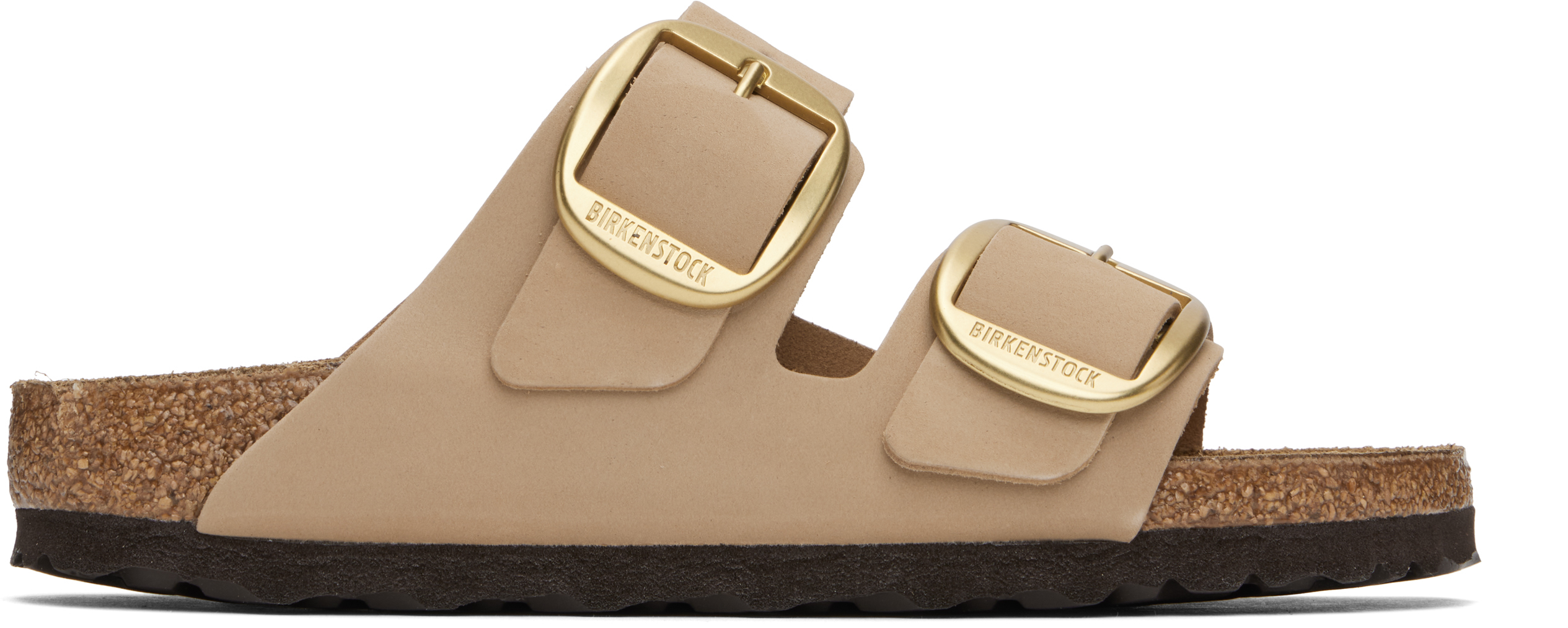 Birkenstock: Beige Narrow Arizona Big Buckle Sandals | SSENSE