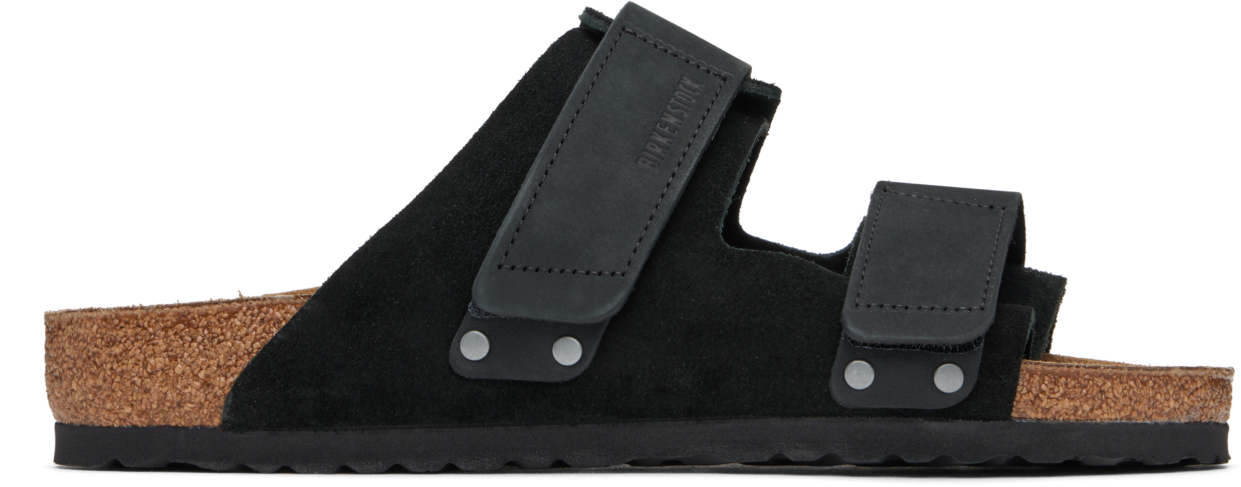 Black Narrow Uji Sandals