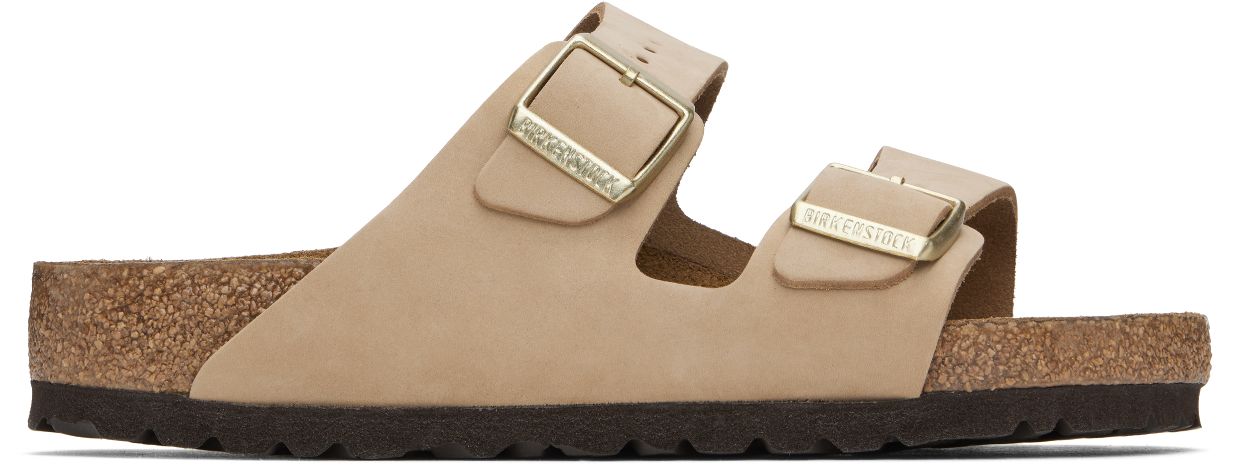 Beige Regular Arizona Soft Footbed Sandals