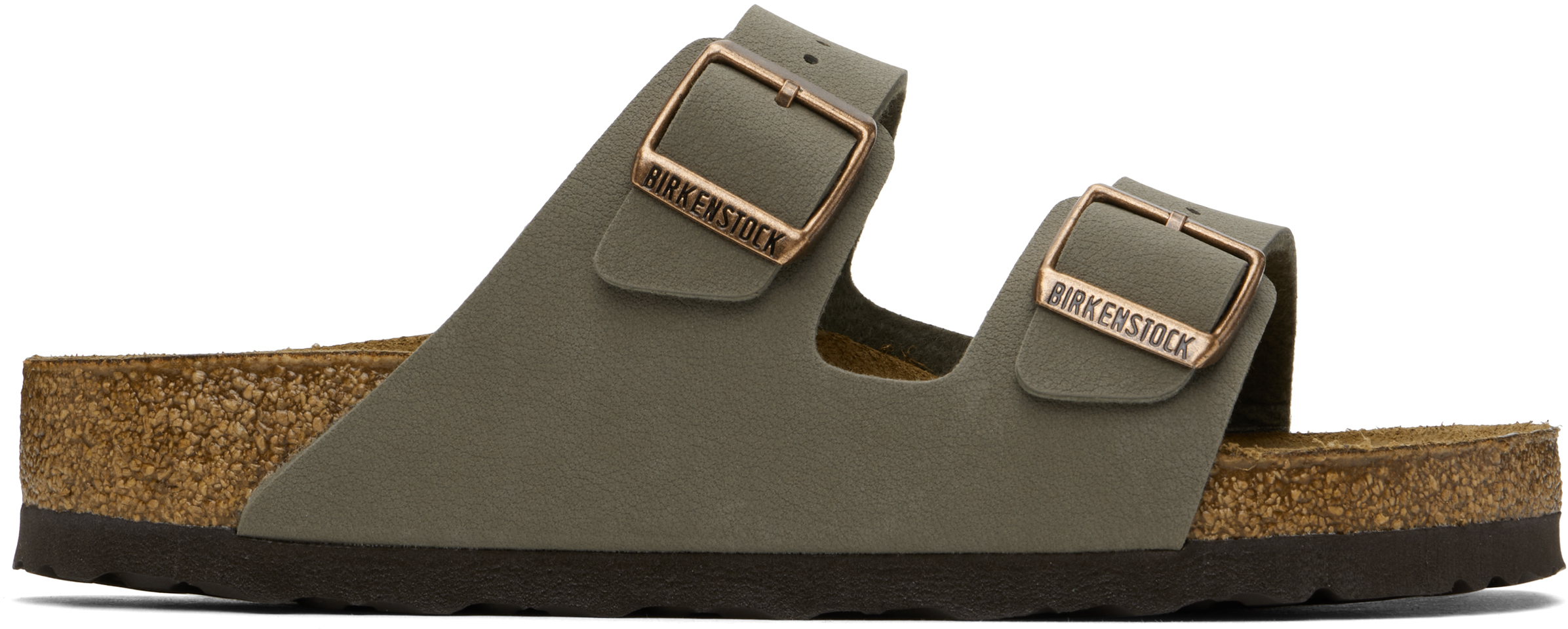 Birkenstock: Taupe Regular Arizona Sandals | SSENSE