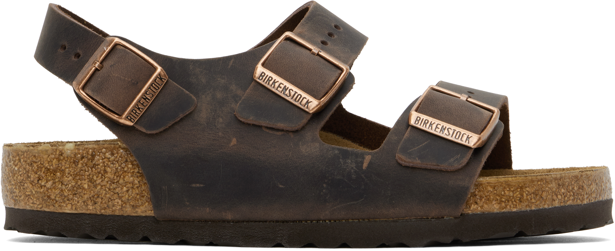 【関税込み】Birkenstock ブラウン レギュラー Milano サンダル ビルケンシュトック】ミラノ/ダークブラウン ビルコフロー