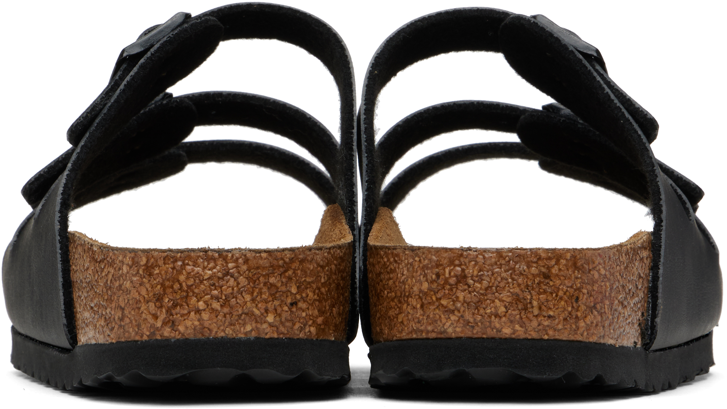 Birkenstock Black Narrow Florida Soft Footbed Sandals In Black