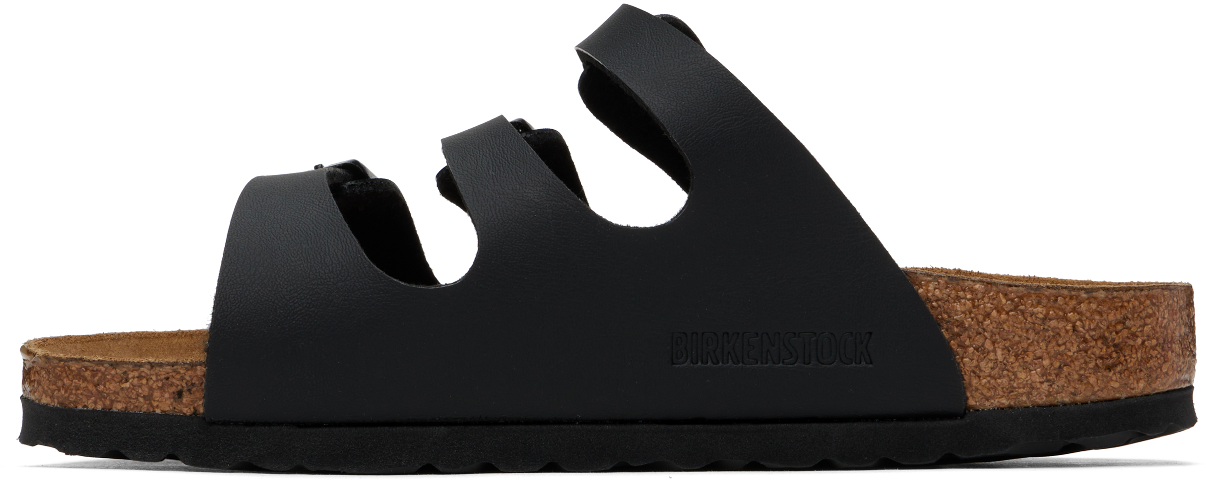 Birkenstock Black Narrow Florida Soft Footbed Sandals In Black