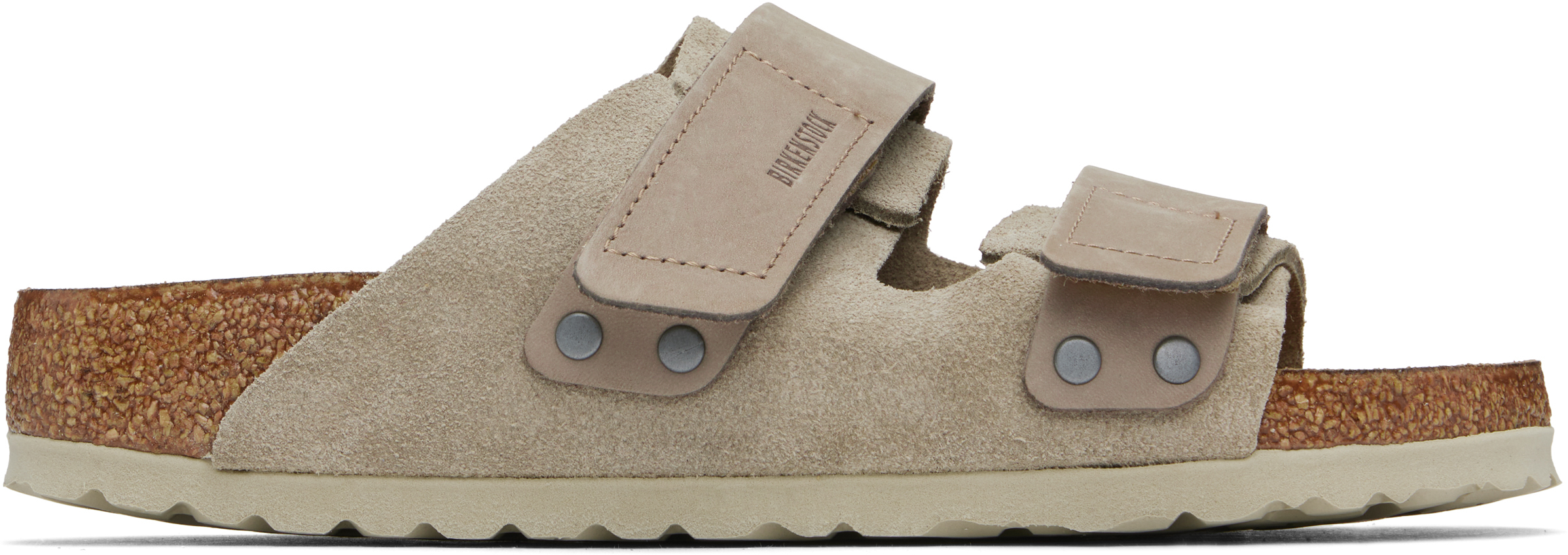 【関税込み】Birkenstock トープ Uji ナロー サンダル Birkenstock: トープ Uji ナロー サンダル | SSENSE 日本