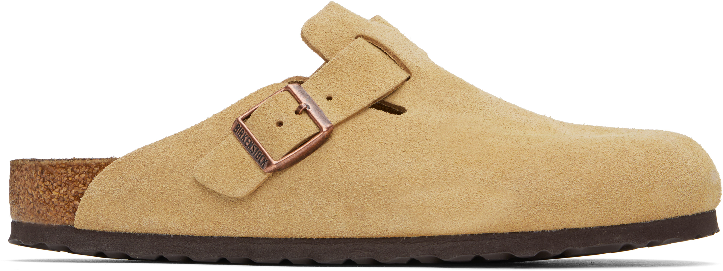 【関税込み】Birkenstock ベージュ Boston レギュラー クロッグ Birkenstock: ベージュ Boston レギュラー クロッグ | SSENSE 日本