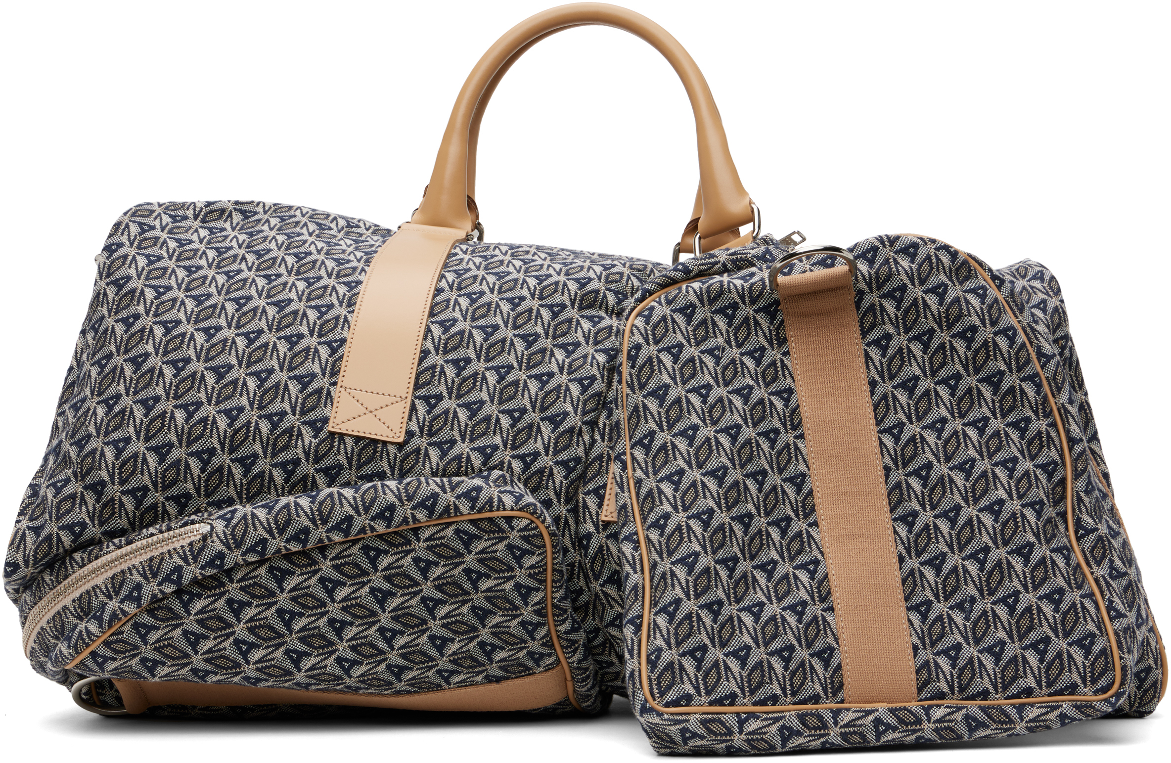 Navy & Beige Livello Monogam Gym Bag