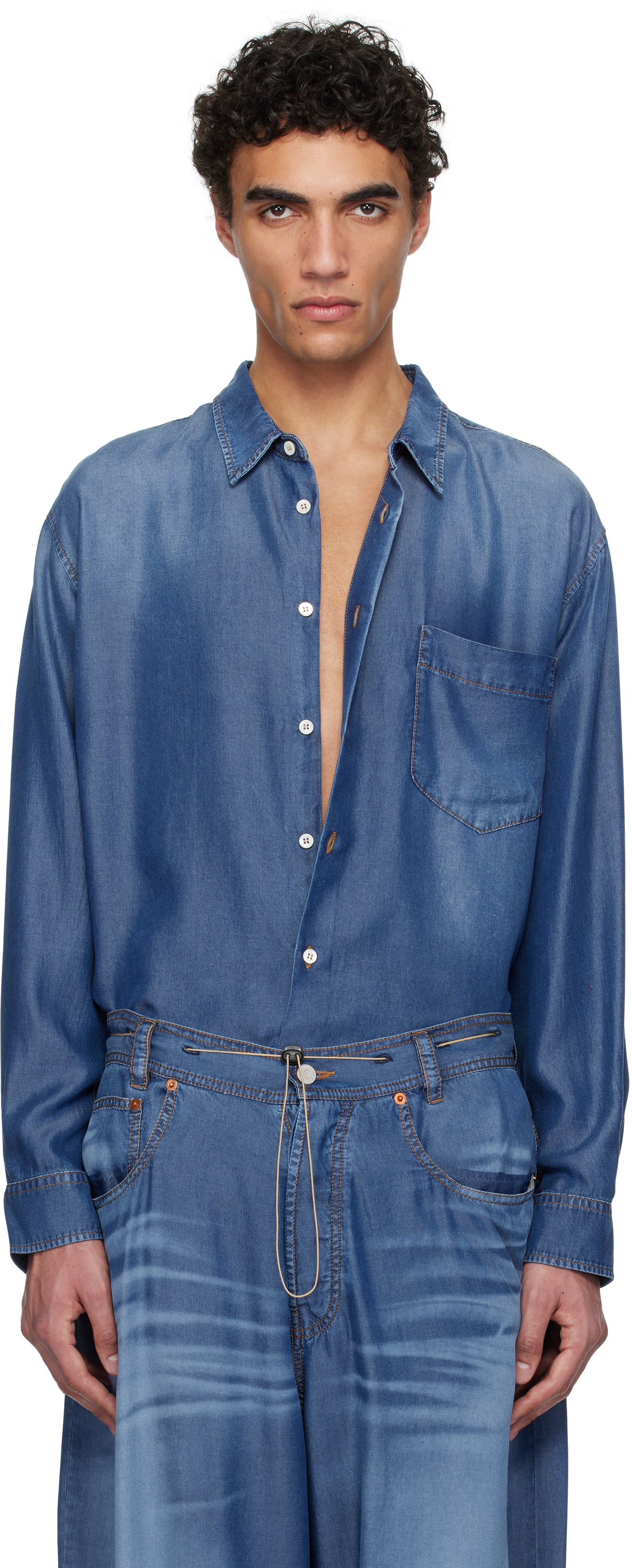 Navy Officina Pijama Shirt